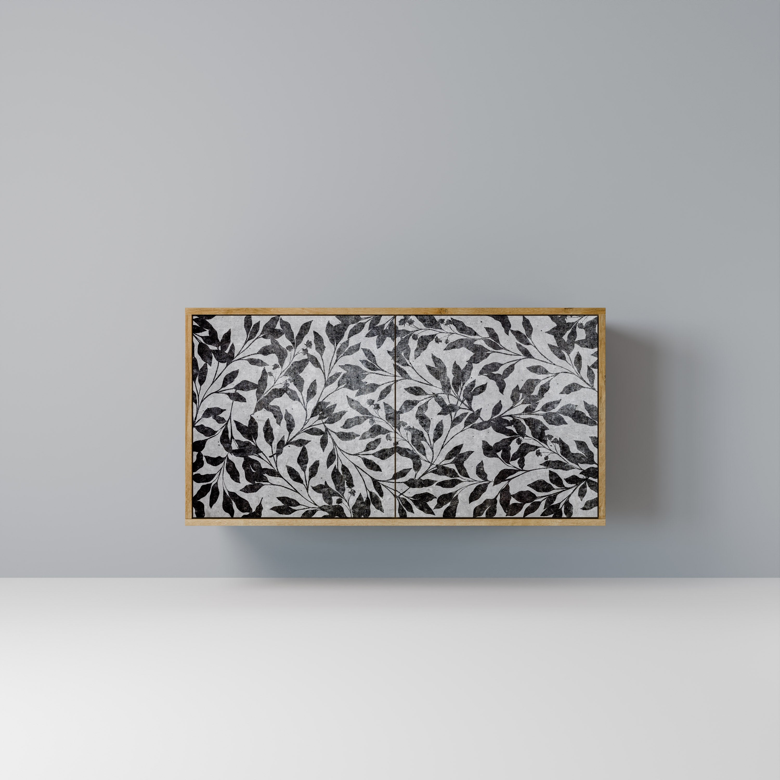 CHARCOAL SPROUT Sideboard mit 2 Türen in Eichenoptik