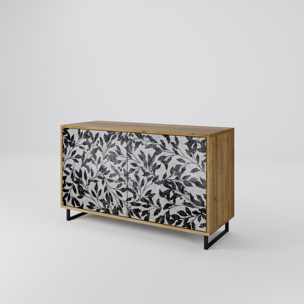 CHARCOAL SPROUT Sideboard mit 2 Türen in Eichenoptik