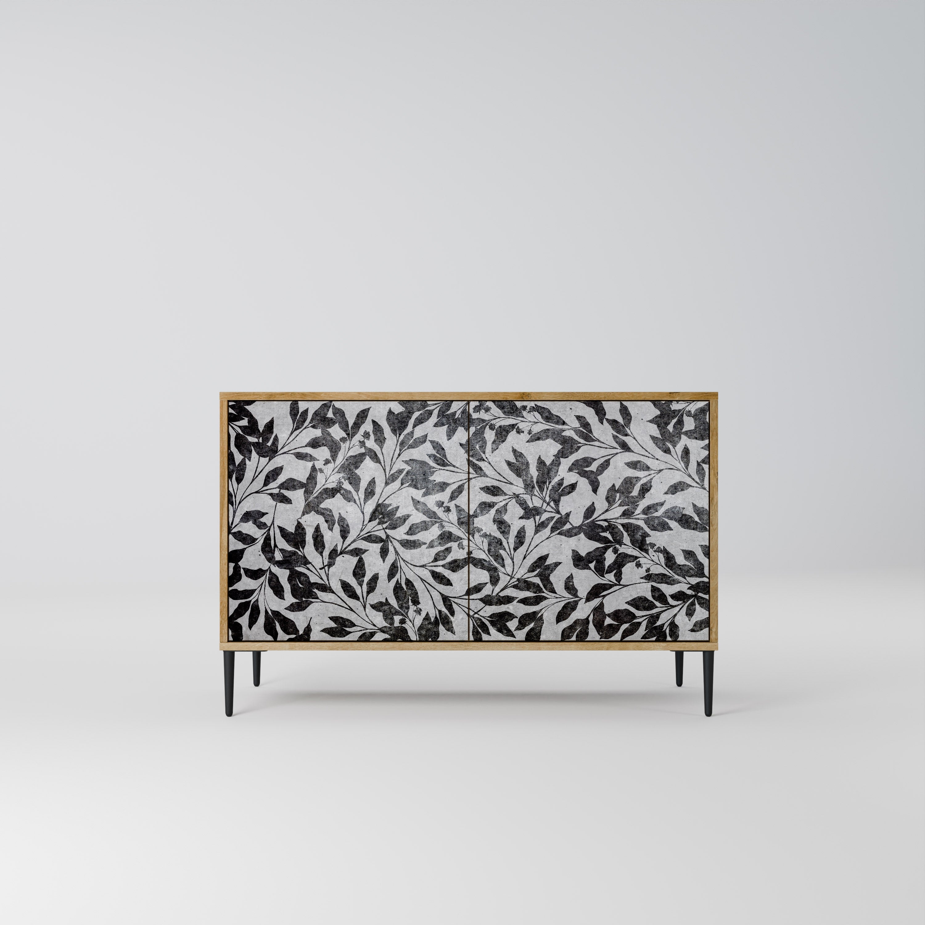 CHARCOAL SPROUT Sideboard mit 2 Türen in Eichenoptik