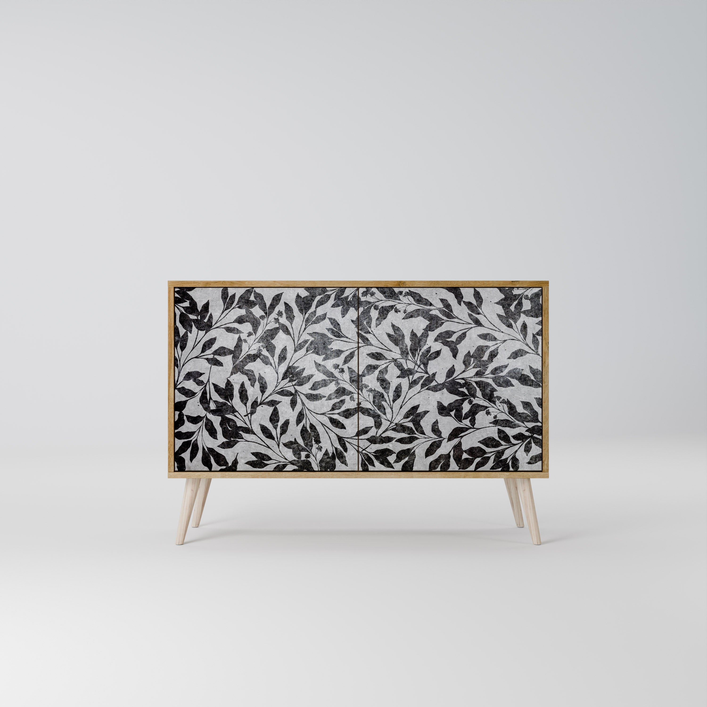 CHARCOAL SPROUT Sideboard mit 2 Türen in Eichenoptik