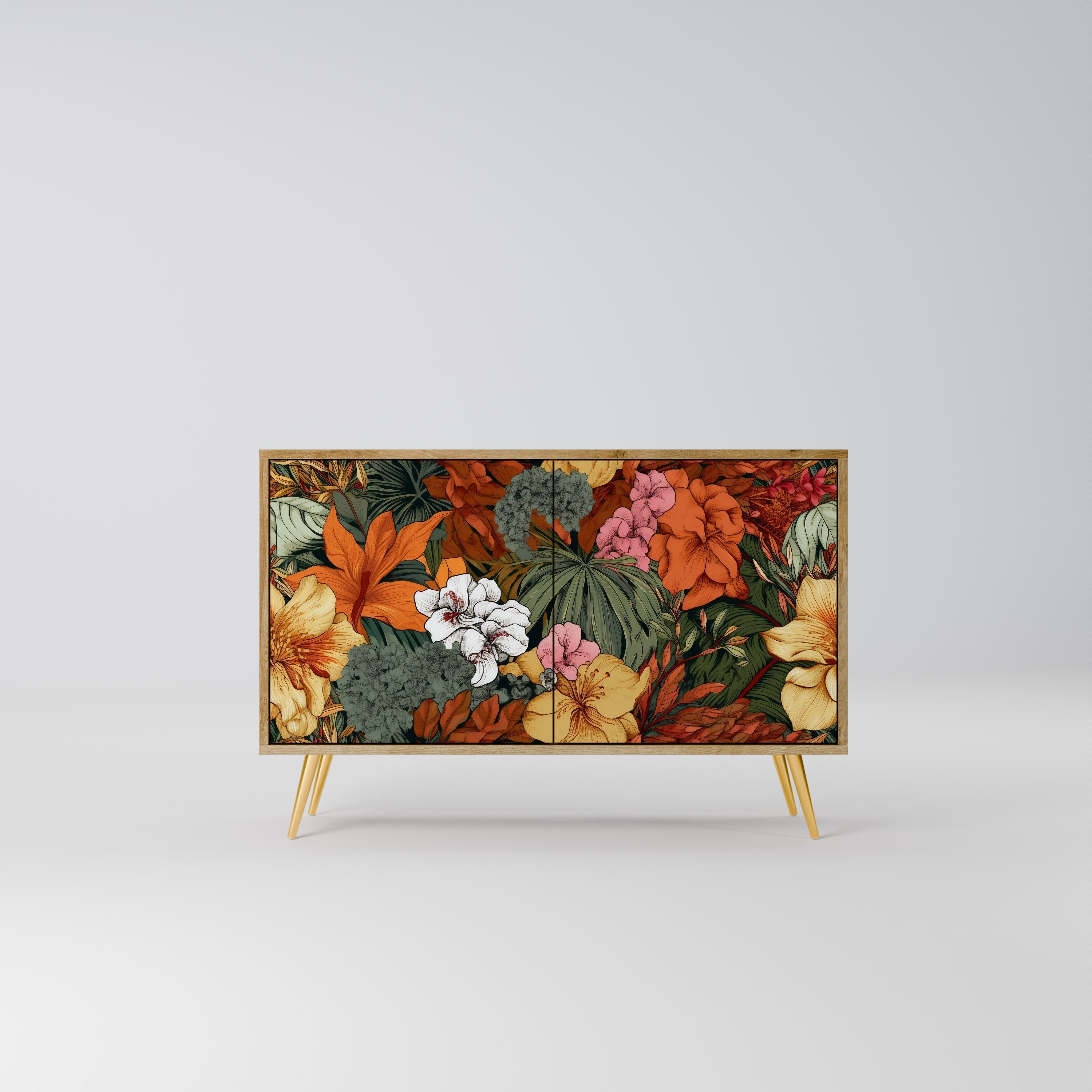 RADIANT FLORA Sideboard mit 2 Türen in Eichenoptik