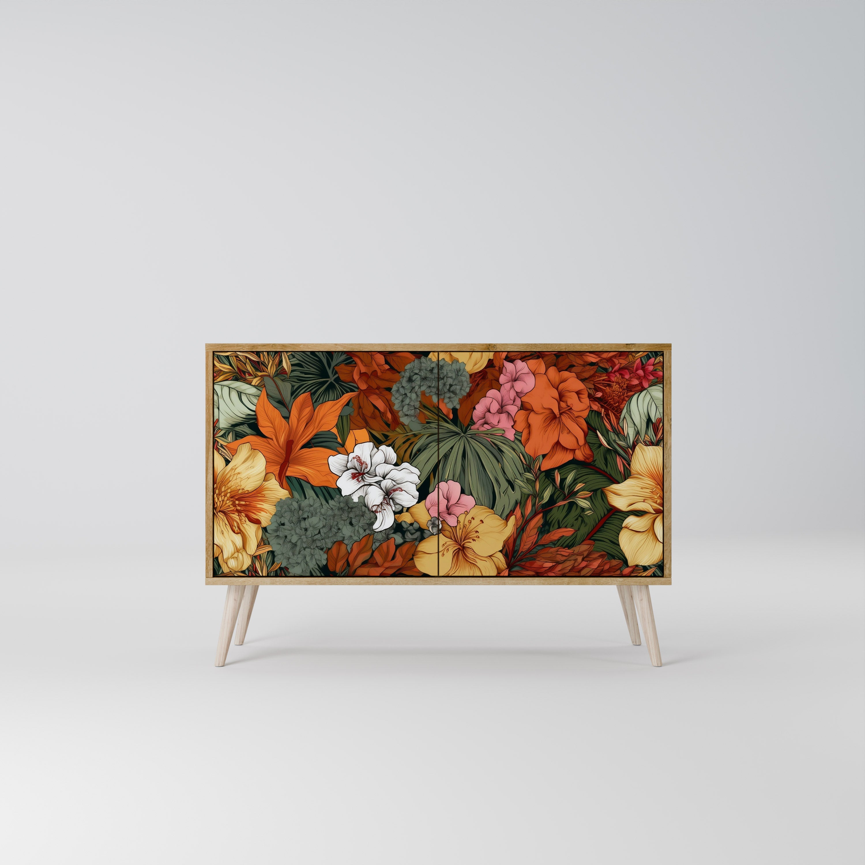 RADIANT FLORA Sideboard mit 2 Türen in Eichenoptik
