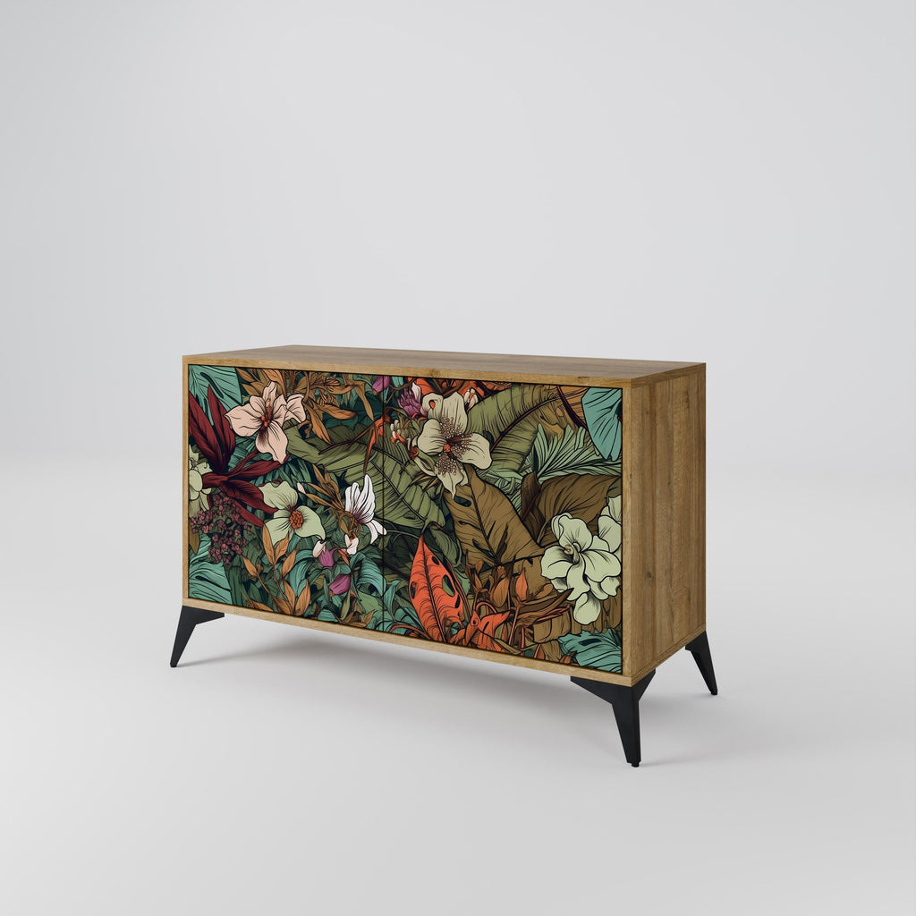 BOTANICAL EMERGENCE Sideboard mit 2 Türen in Eichenoptik