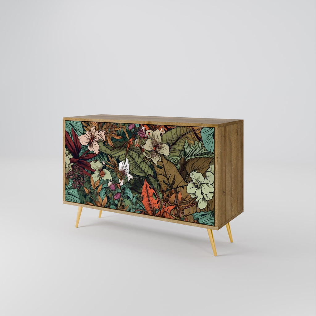 BOTANICAL EMERGENCE Sideboard mit 2 Türen in Eichenoptik