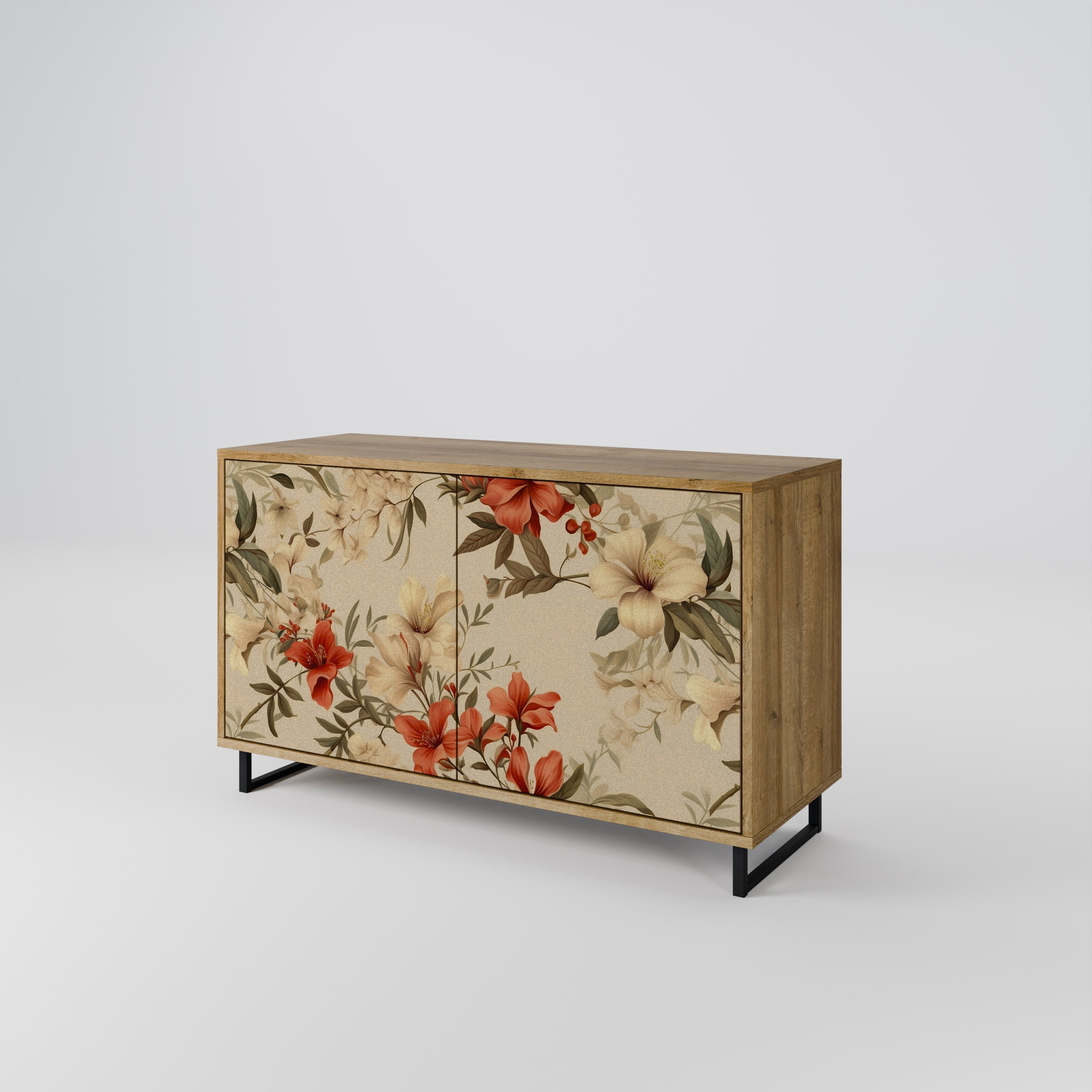 BLOOMING HARMONY Sideboard mit 2 Türen in Eichenoptik
