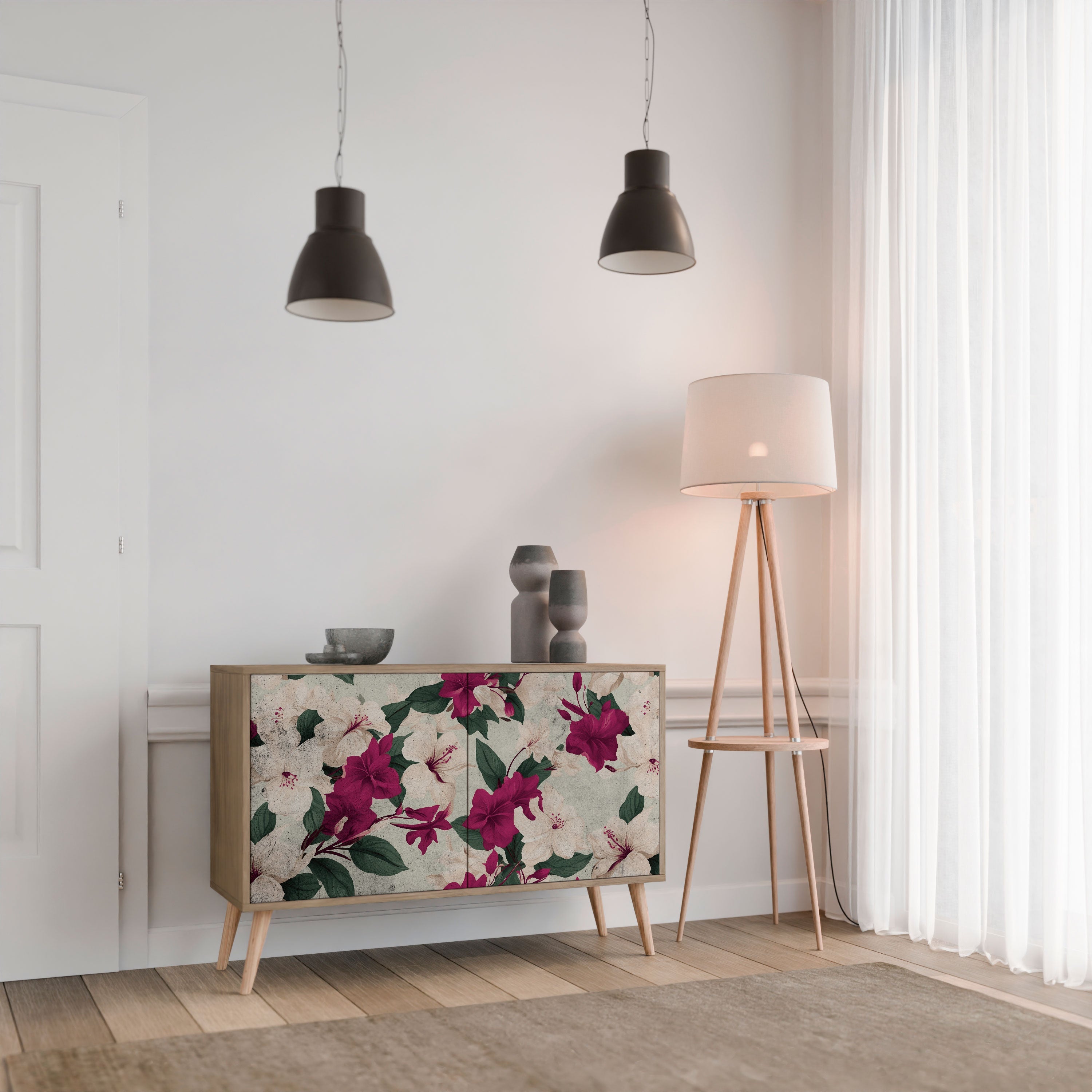 FLOWERET DREAM Sideboard mit 2 Türen in Eichenoptik