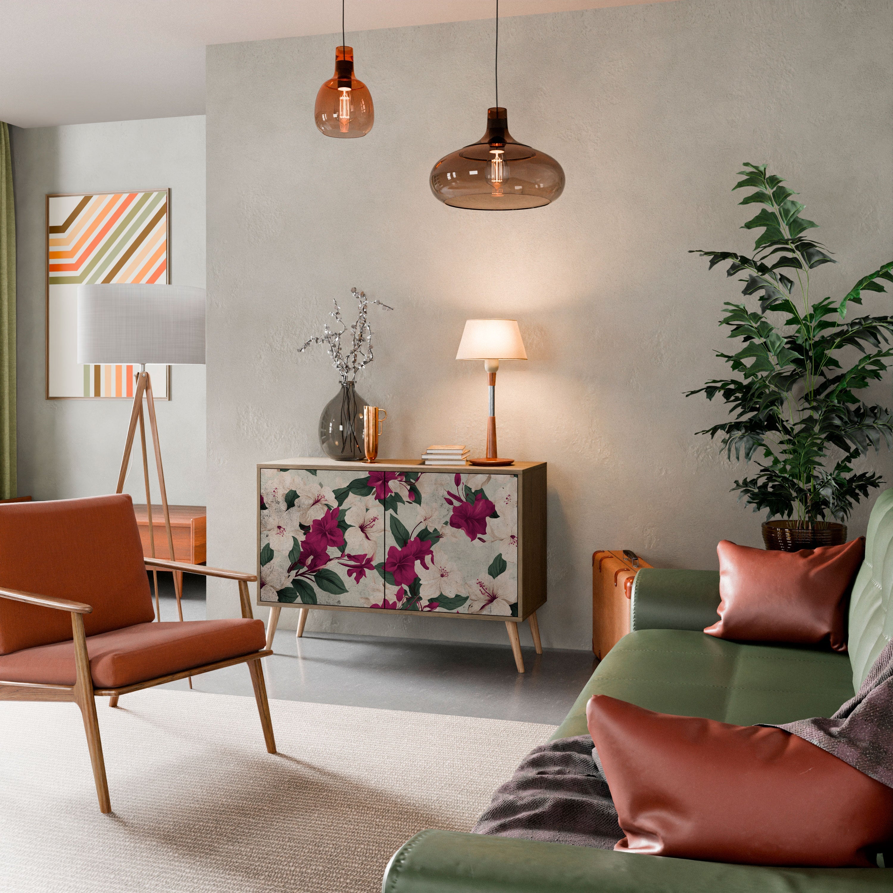 FLOWERET DREAM Sideboard mit 2 Türen in Eichenoptik
