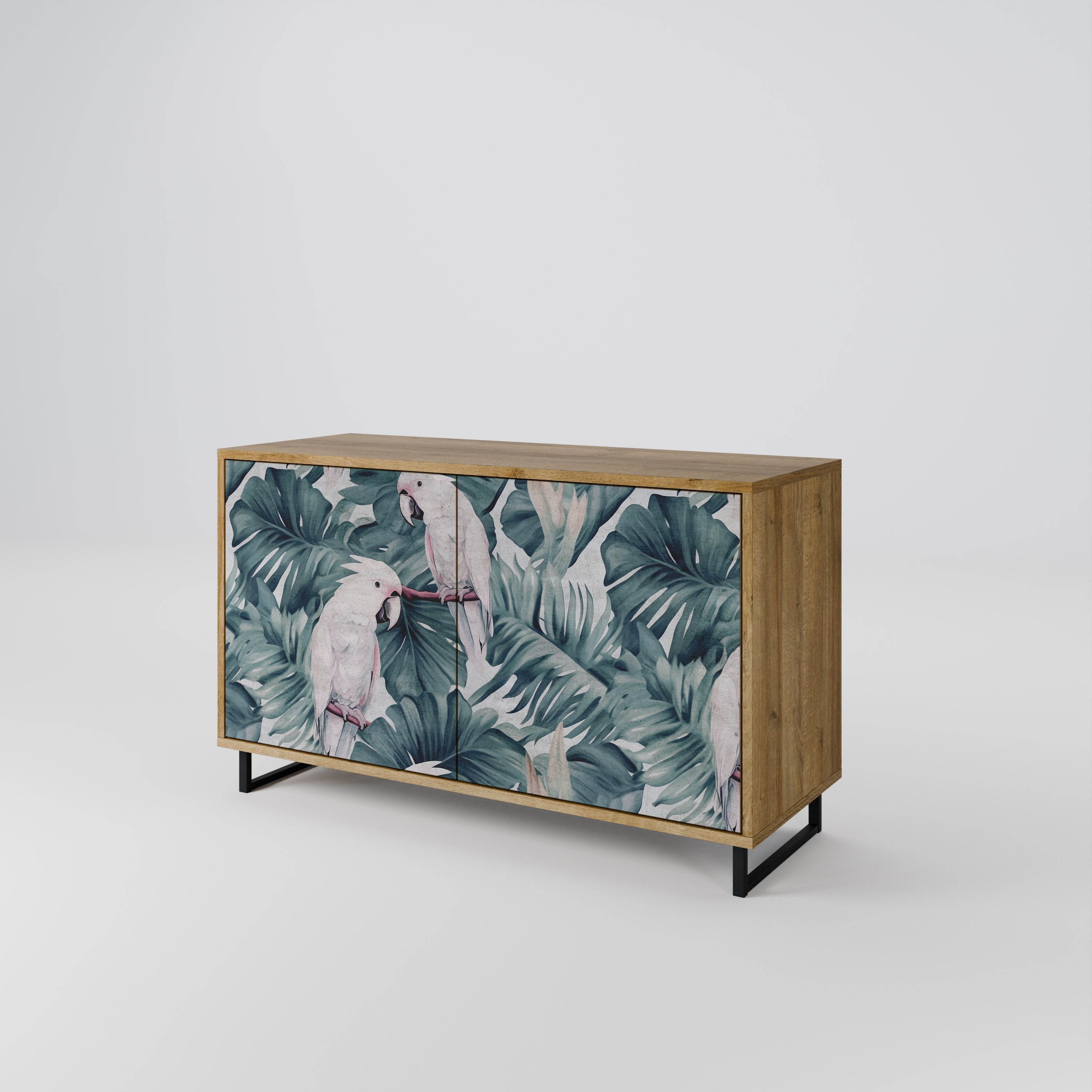 POPINJAY LOOK Sideboard mit 2 Türen in Eichenoptik