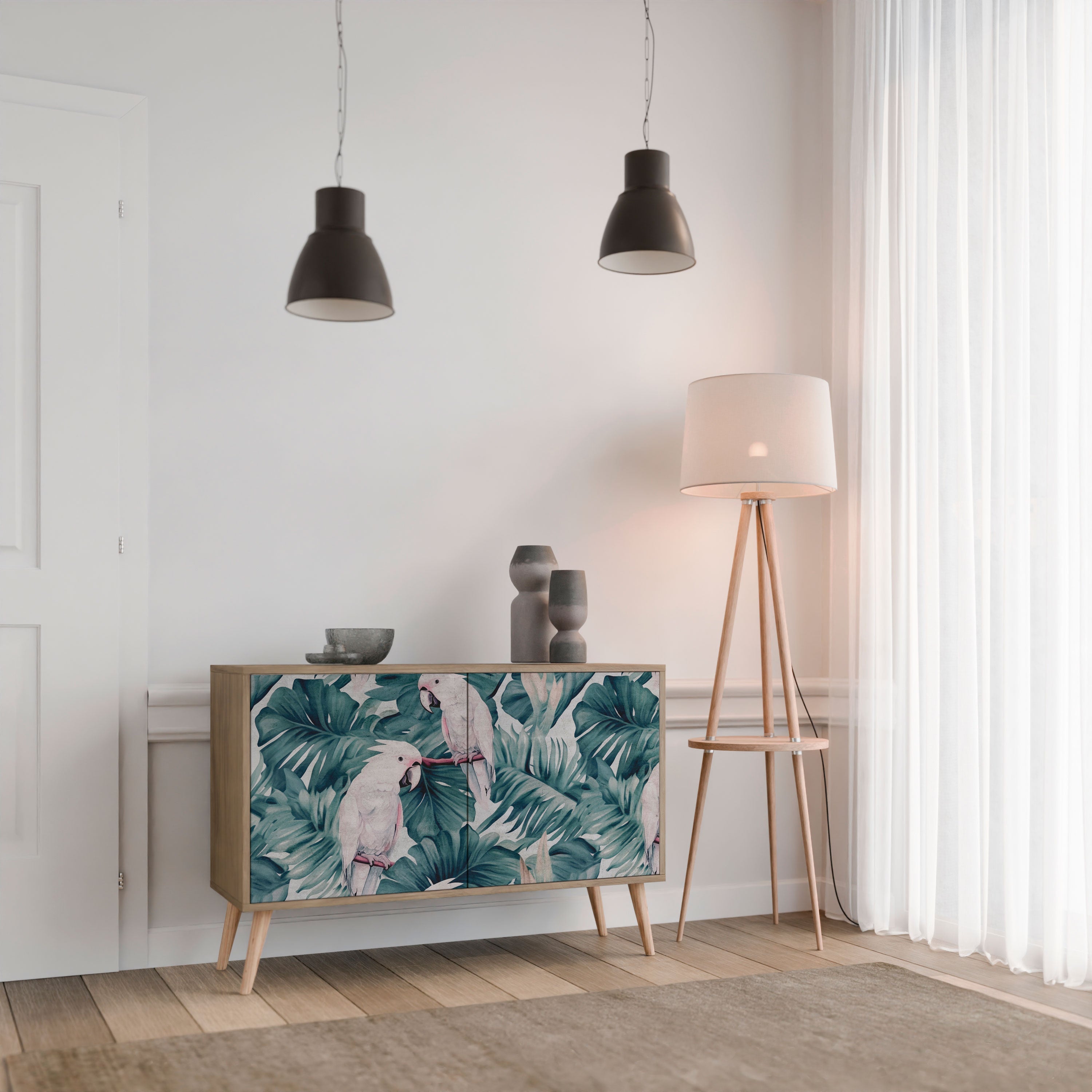 POPINJAY LOOK Sideboard mit 2 Türen in Eichenoptik