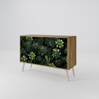 SUCCULENT JUNGLE Sideboard mit 2 Türen in Eiche-Optik