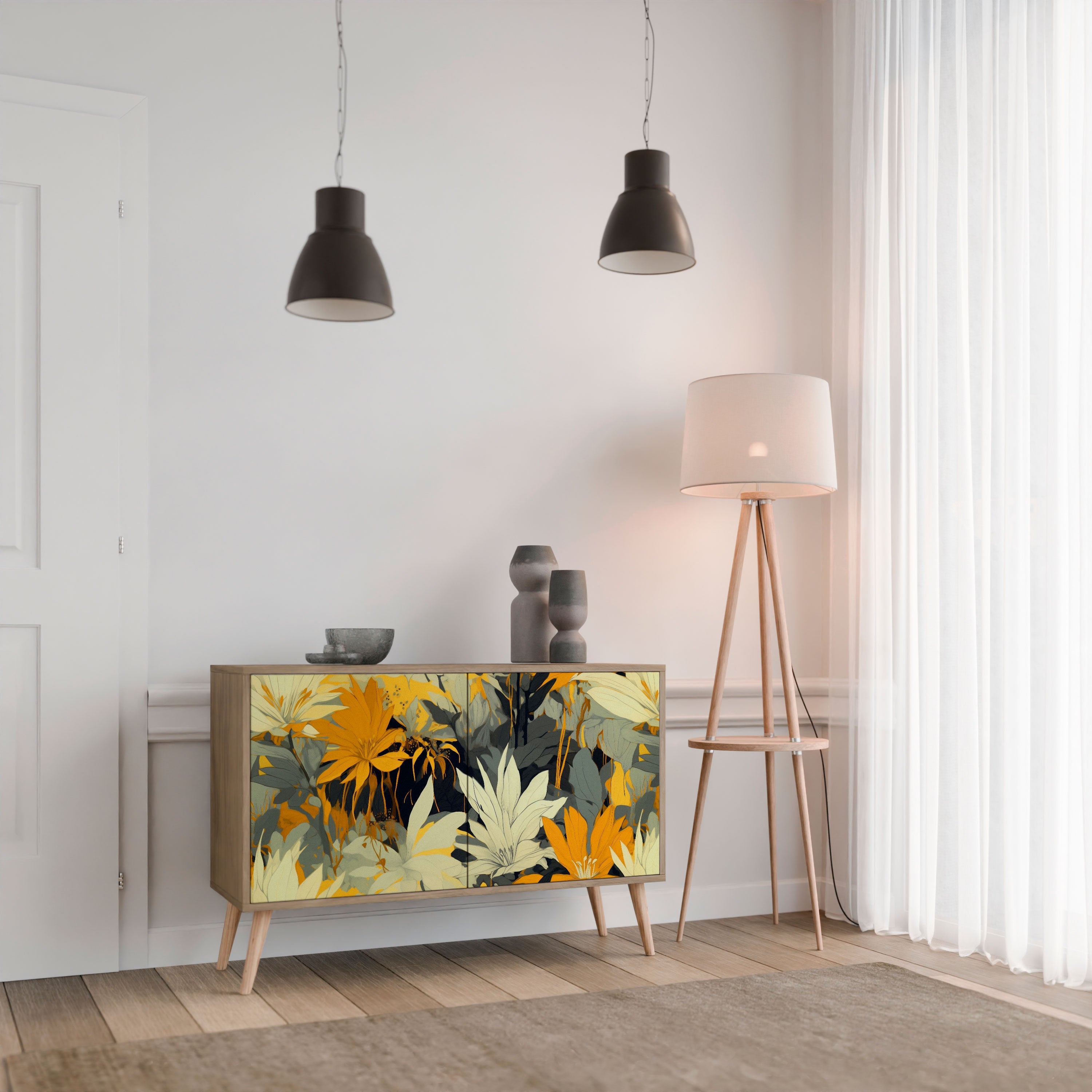 SUNKISSED LILY Sideboard mit 2 Türen in Eichenoptik