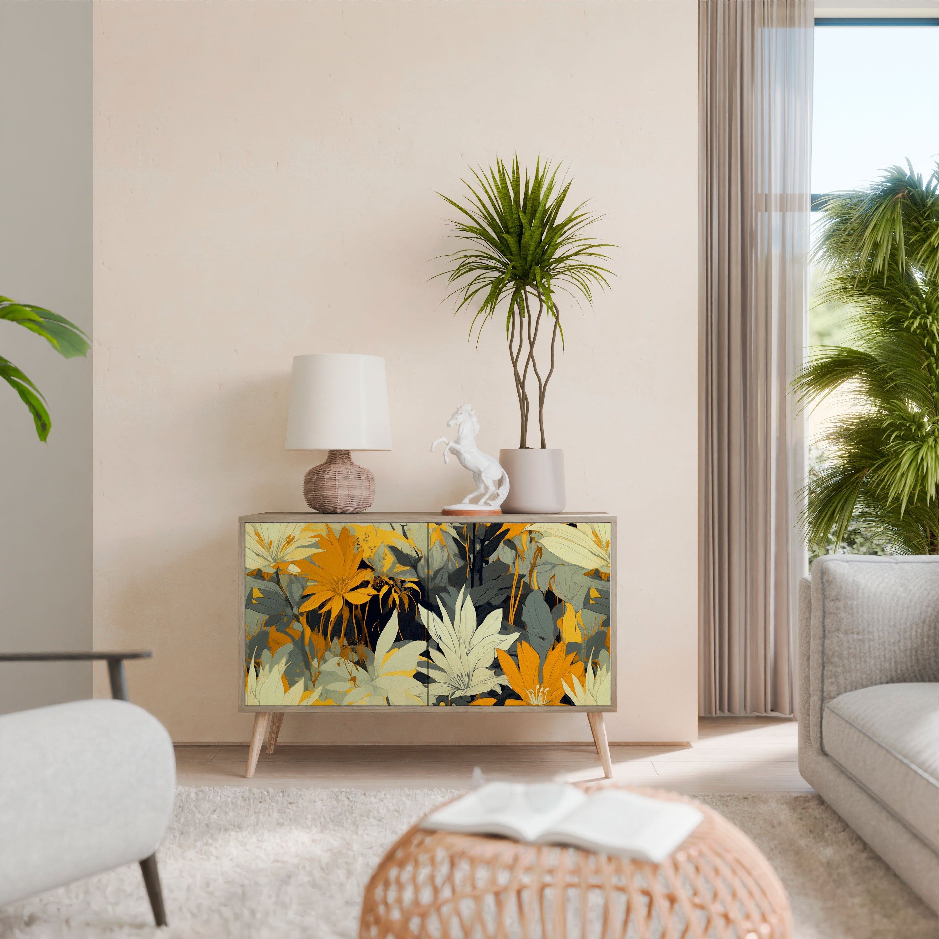 SUNKISSED LILY Sideboard mit 2 Türen in Eichenoptik