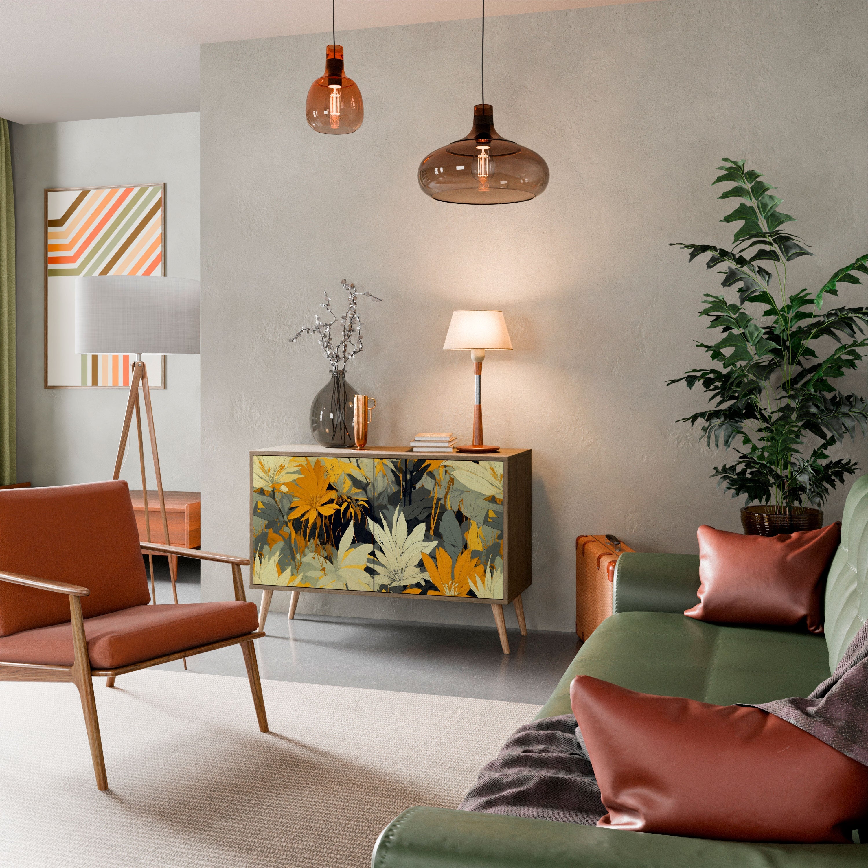 SUNKISSED LILY Sideboard mit 2 Türen in Eichenoptik