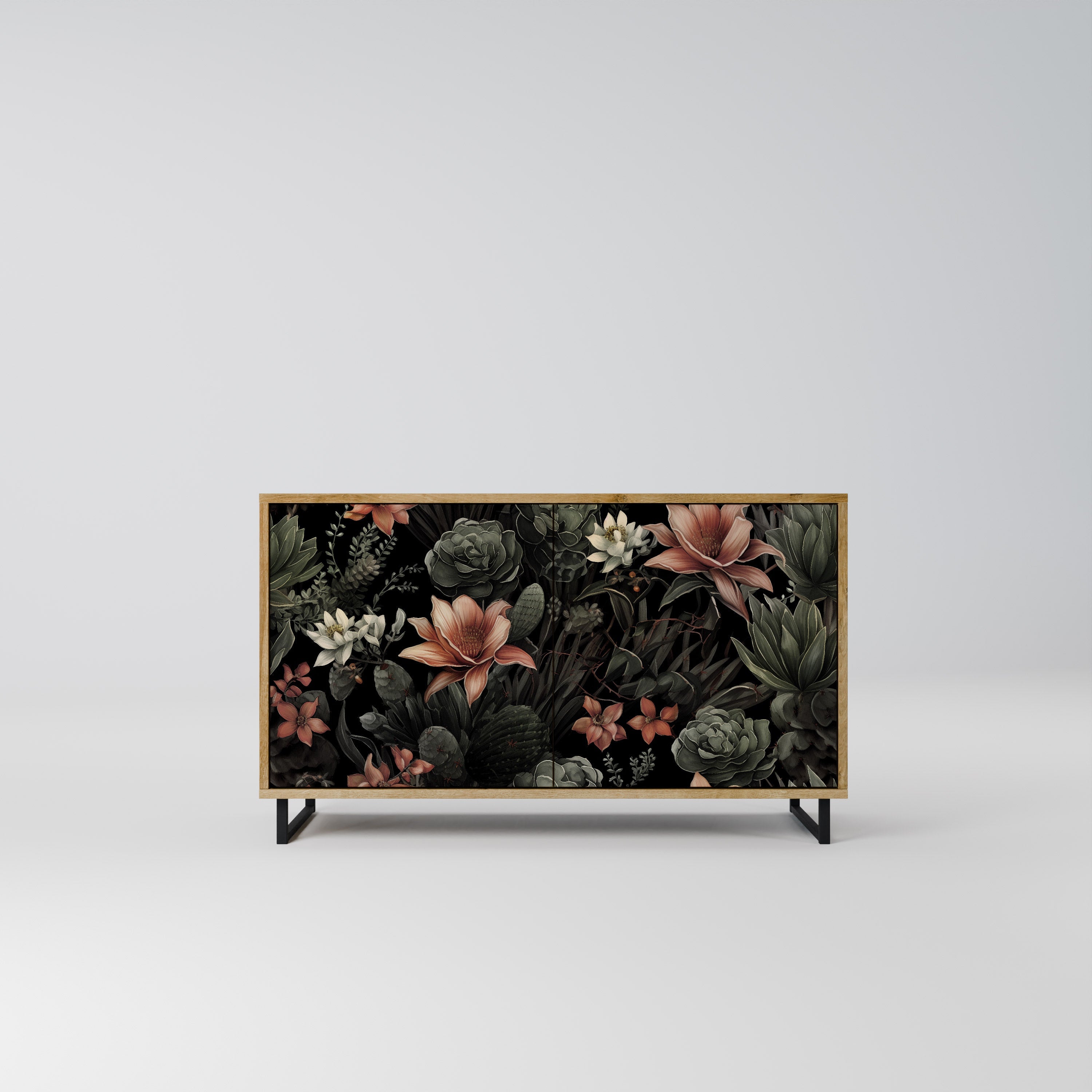 SECRET VERDURE Sideboard mit 2 Türen in Eichenoptik