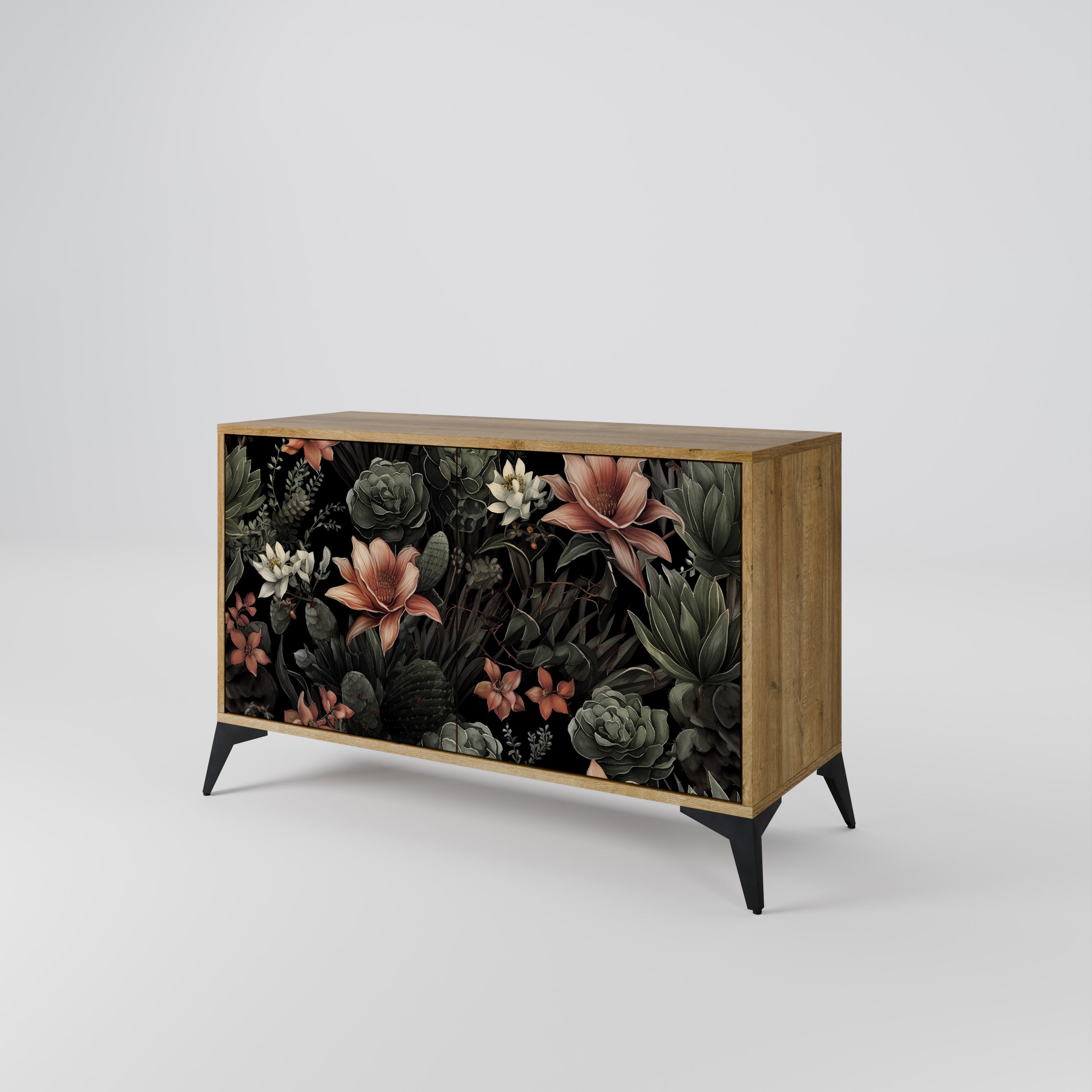 SECRET VERDURE Sideboard mit 2 Türen in Eichenoptik