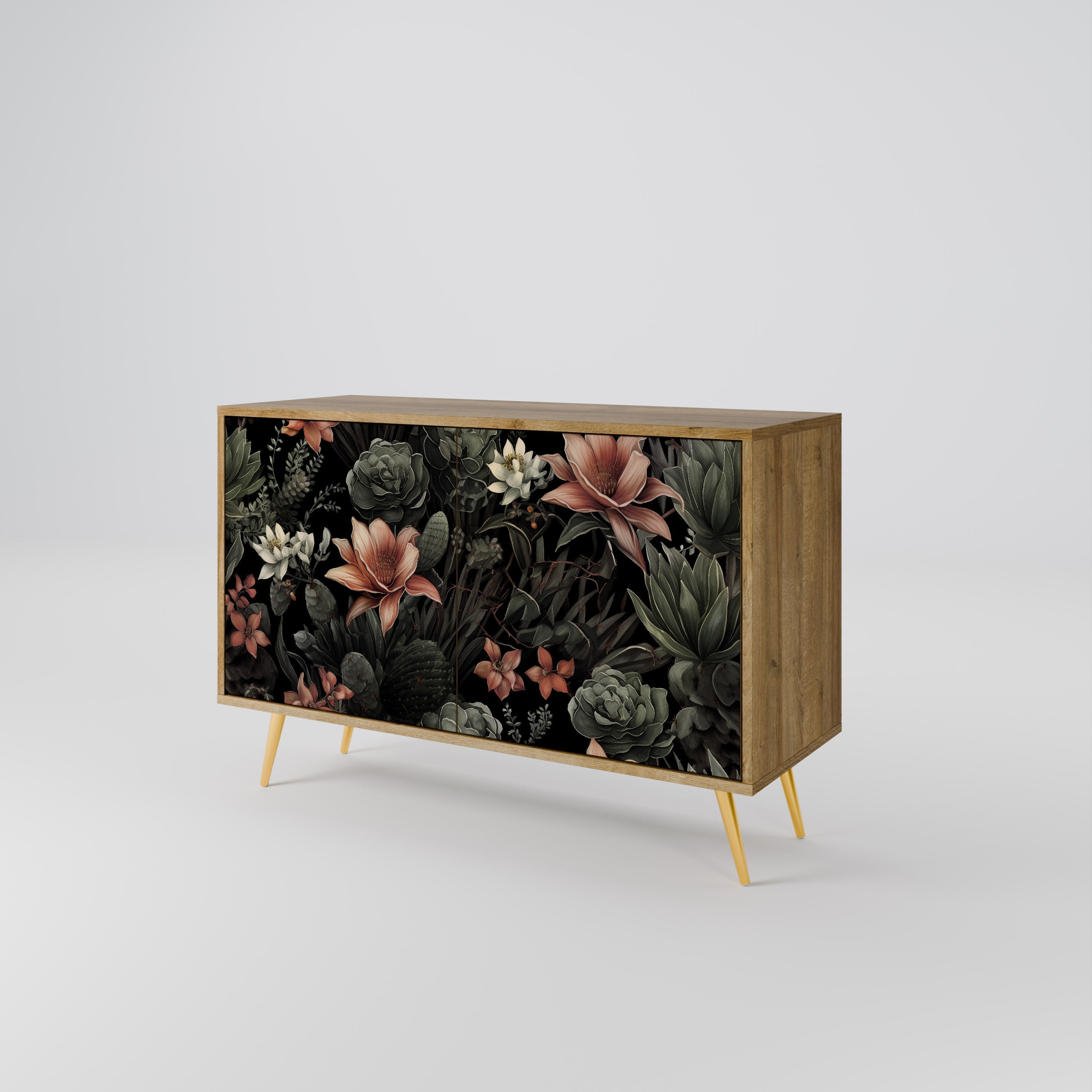 SECRET VERDURE Sideboard mit 2 Türen in Eichenoptik