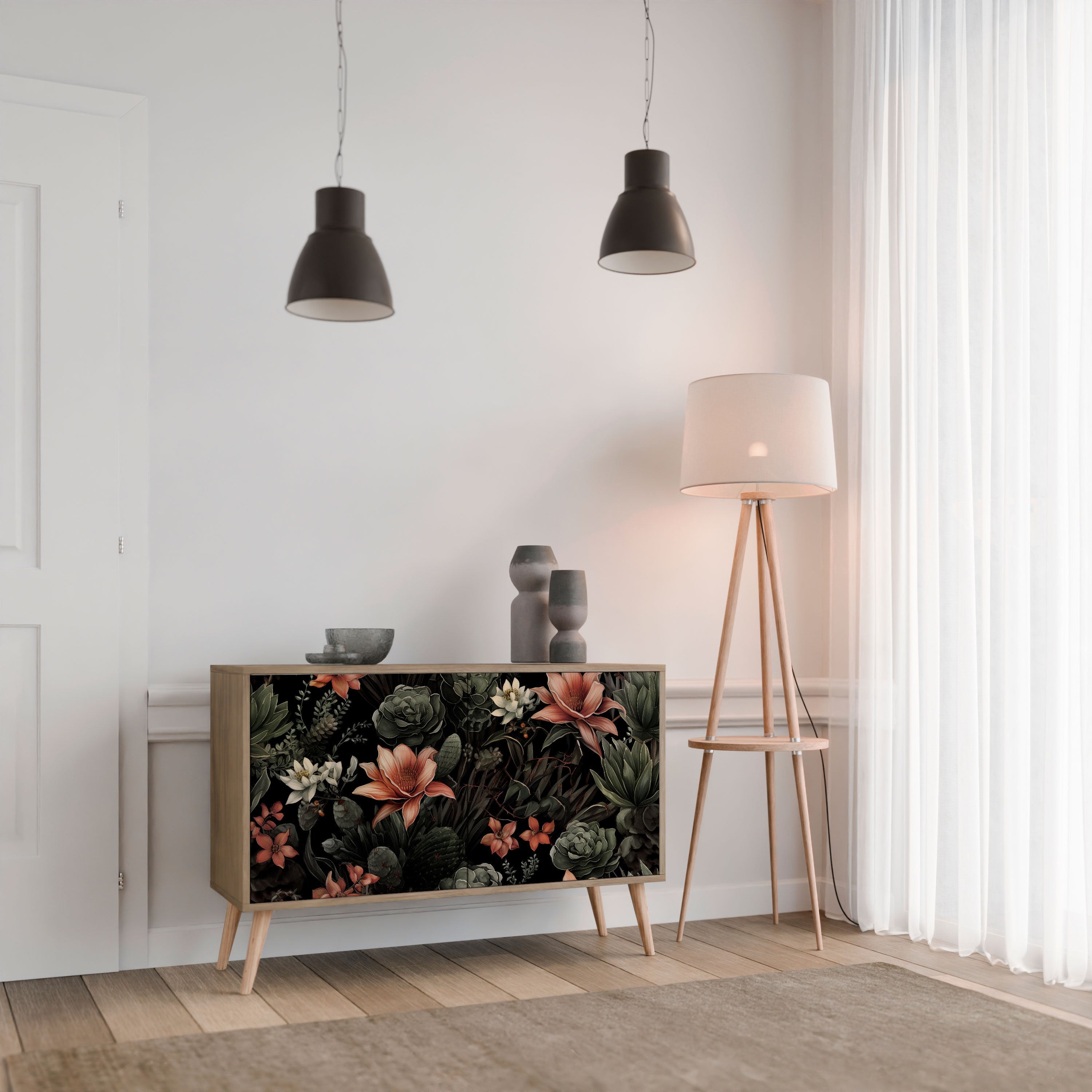 SECRET VERDURE Sideboard mit 2 Türen in Eichenoptik