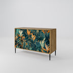 FLORAL SERENITY Sideboard mit 2 Türen in Eiche-Optik