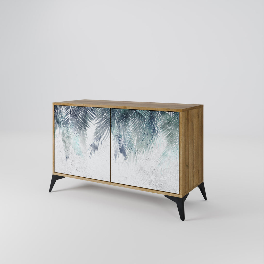 PALM VEIL Sideboard mit 2 Türen in Eichenoptik