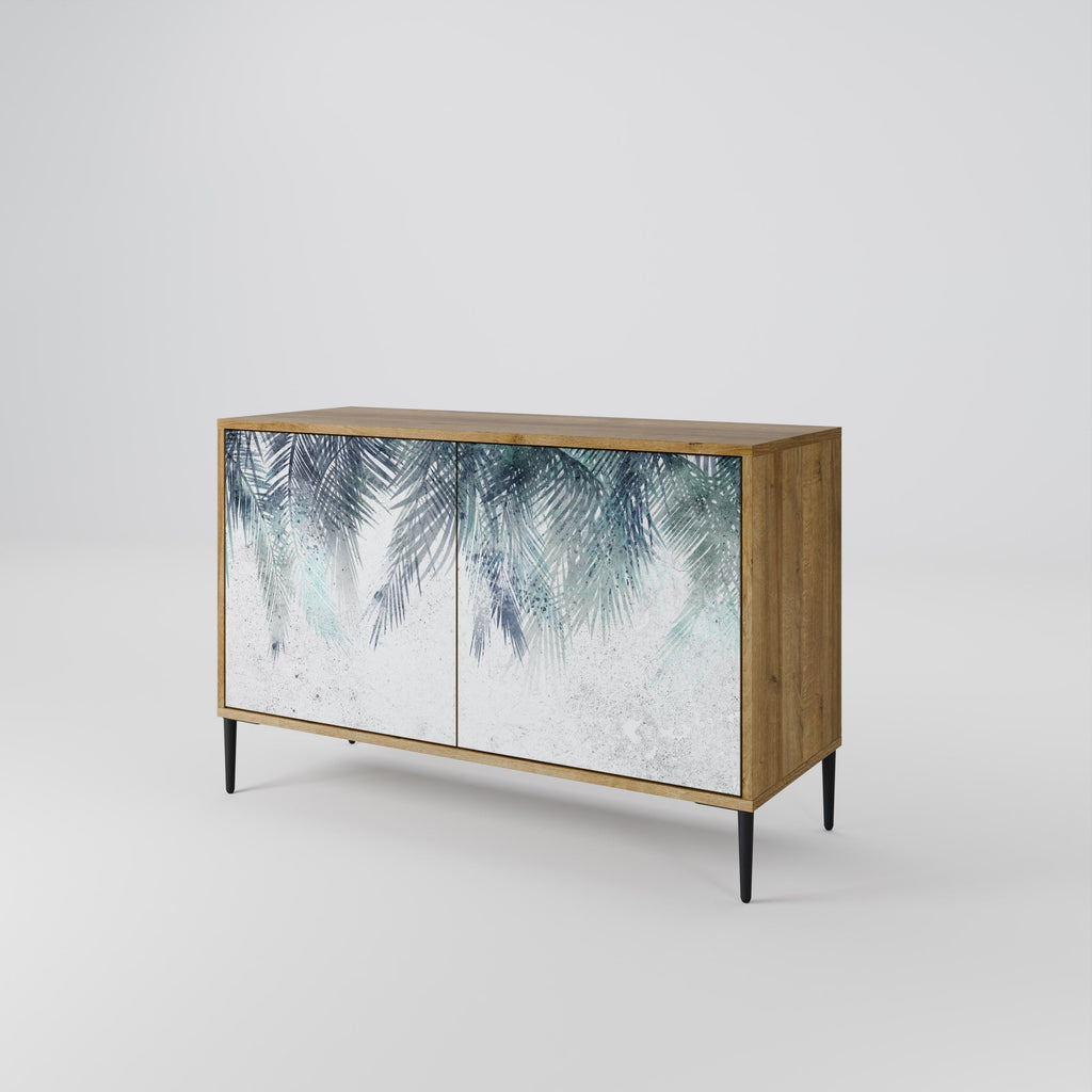 PALM VEIL Sideboard mit 2 Türen in Eichenoptik