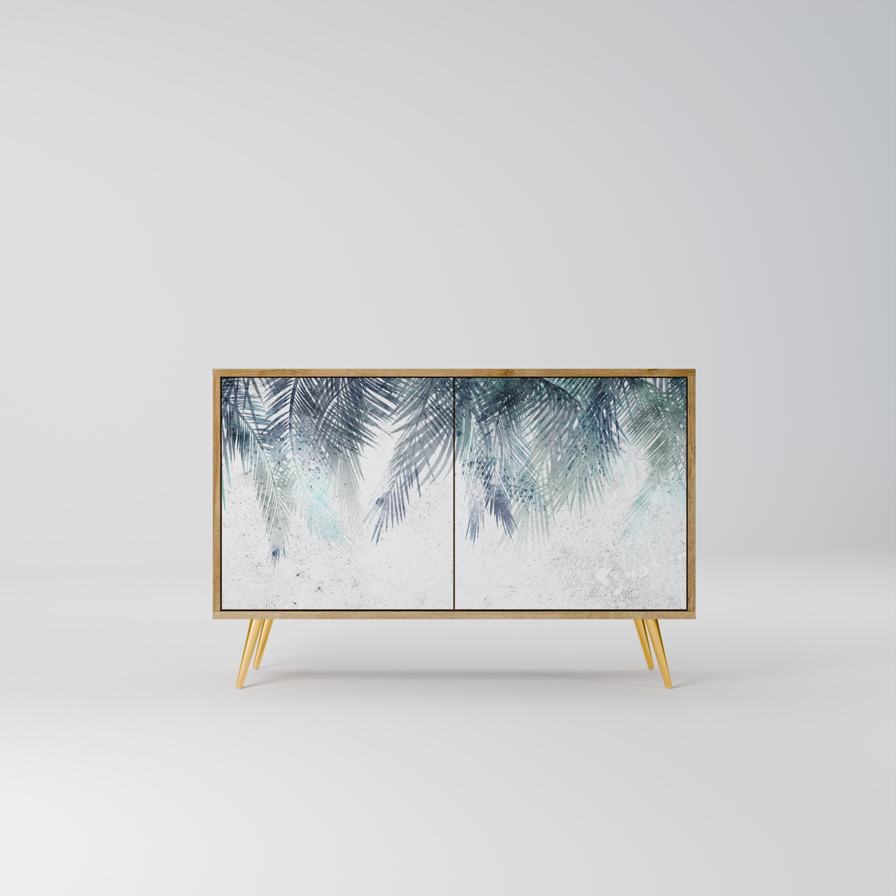 PALM VEIL Sideboard mit 2 Türen in Eichenoptik