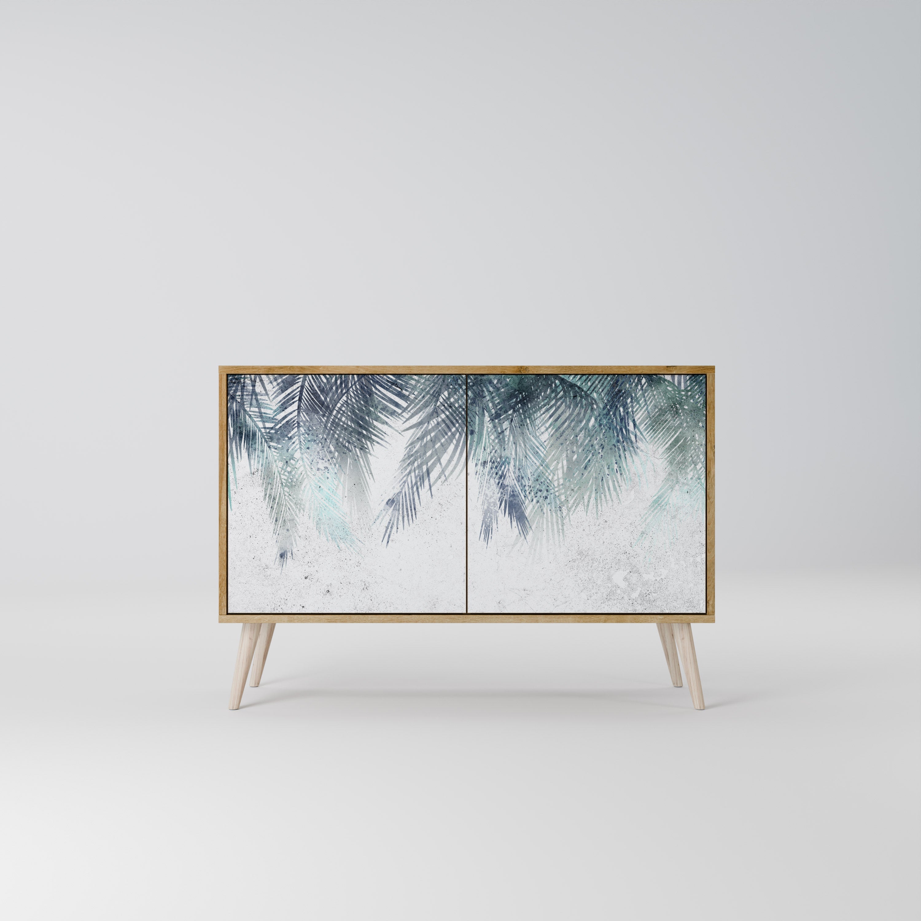 PALM VEIL Sideboard mit 2 Türen in Eichenoptik