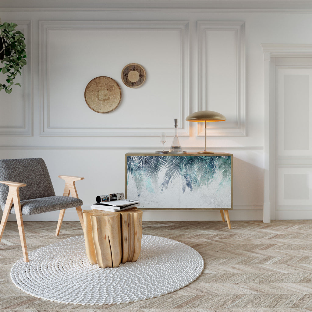 PALM VEIL Sideboard mit 2 Türen in Eichenoptik