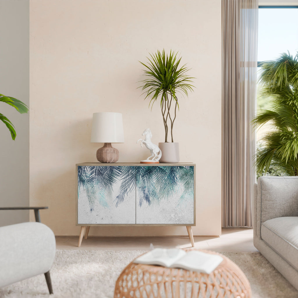 PALM VEIL Sideboard mit 2 Türen in Eichenoptik