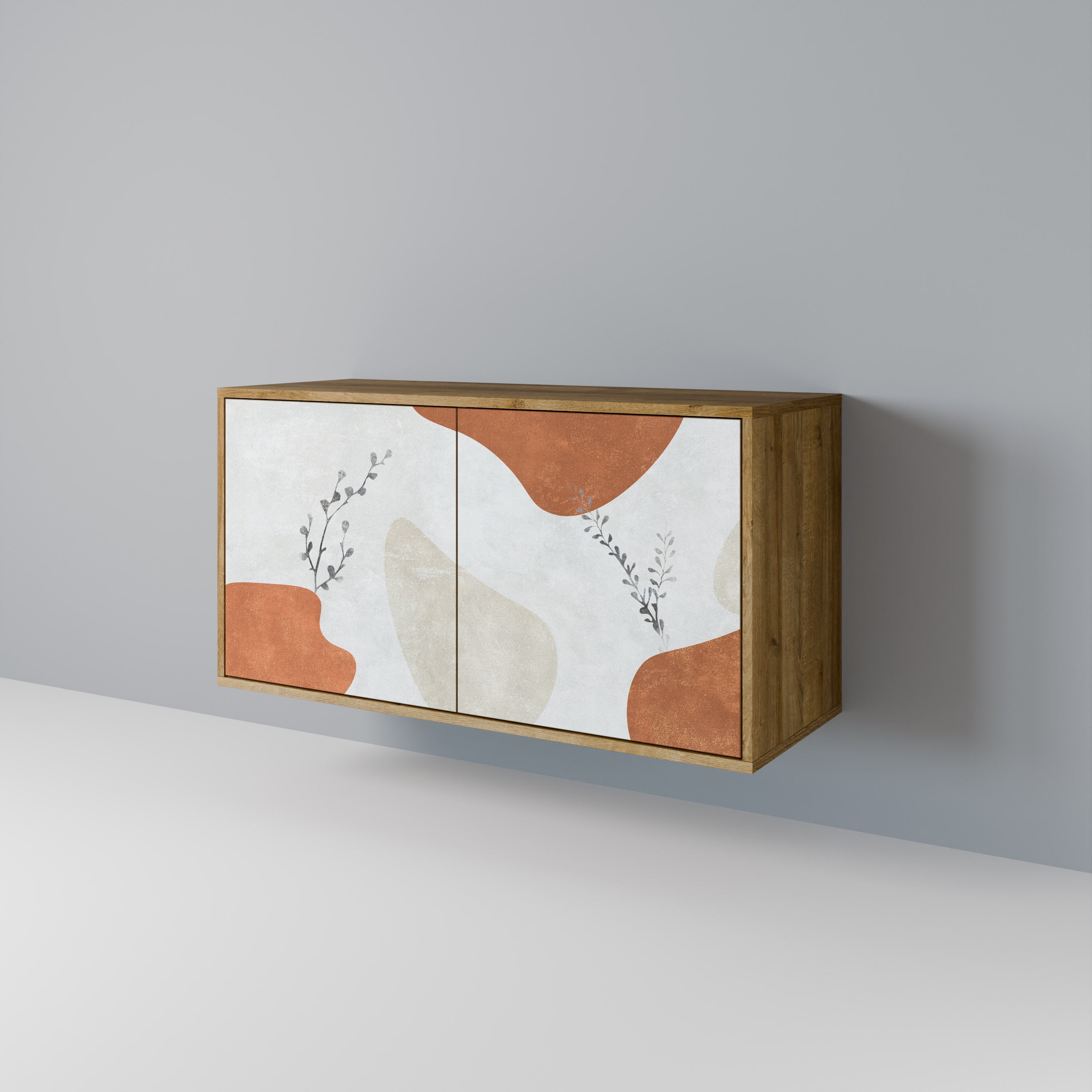 TRANQUIL TWIG Sideboard mit 2 Türen in Eichenoptik