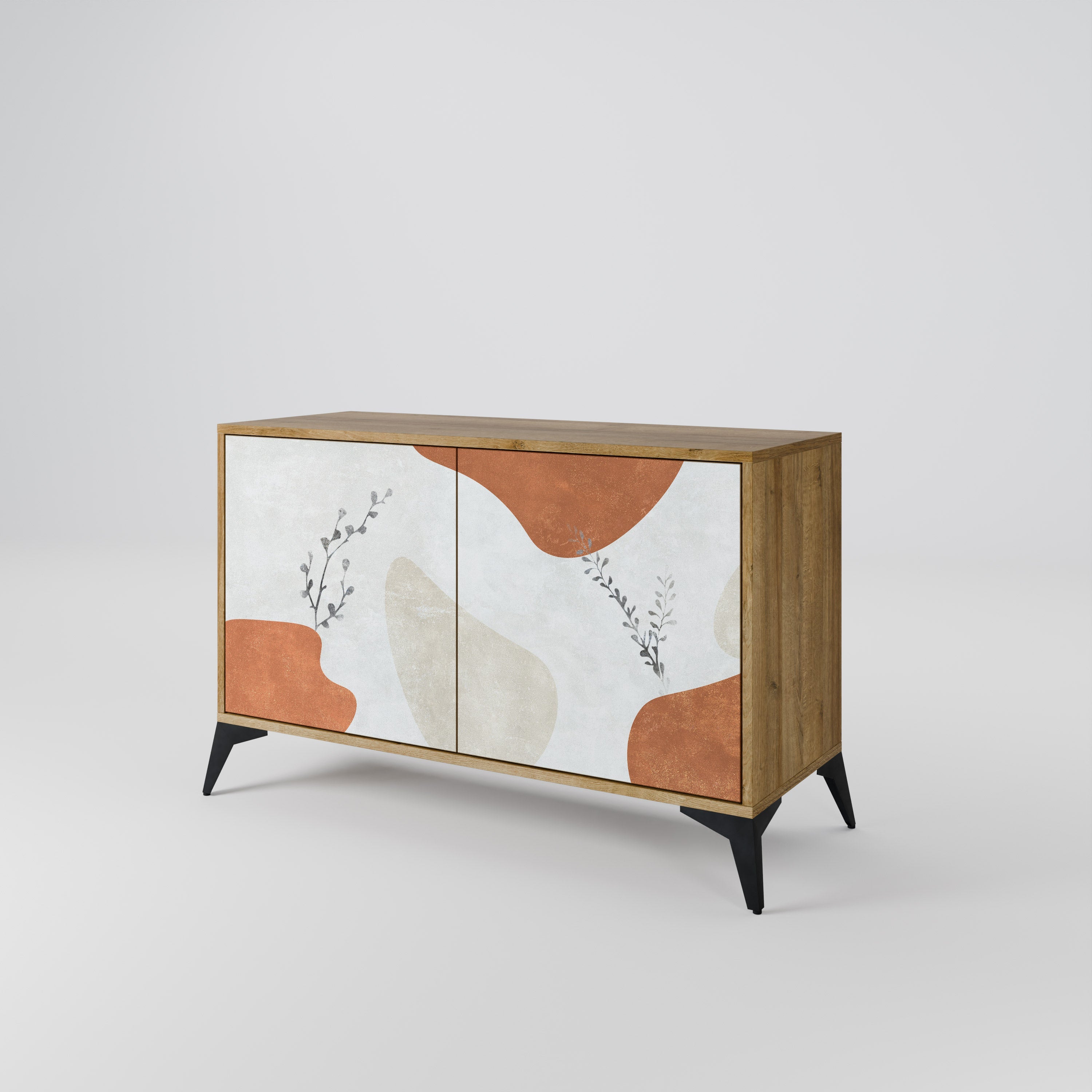 TRANQUIL TWIG Sideboard mit 2 Türen in Eichenoptik
