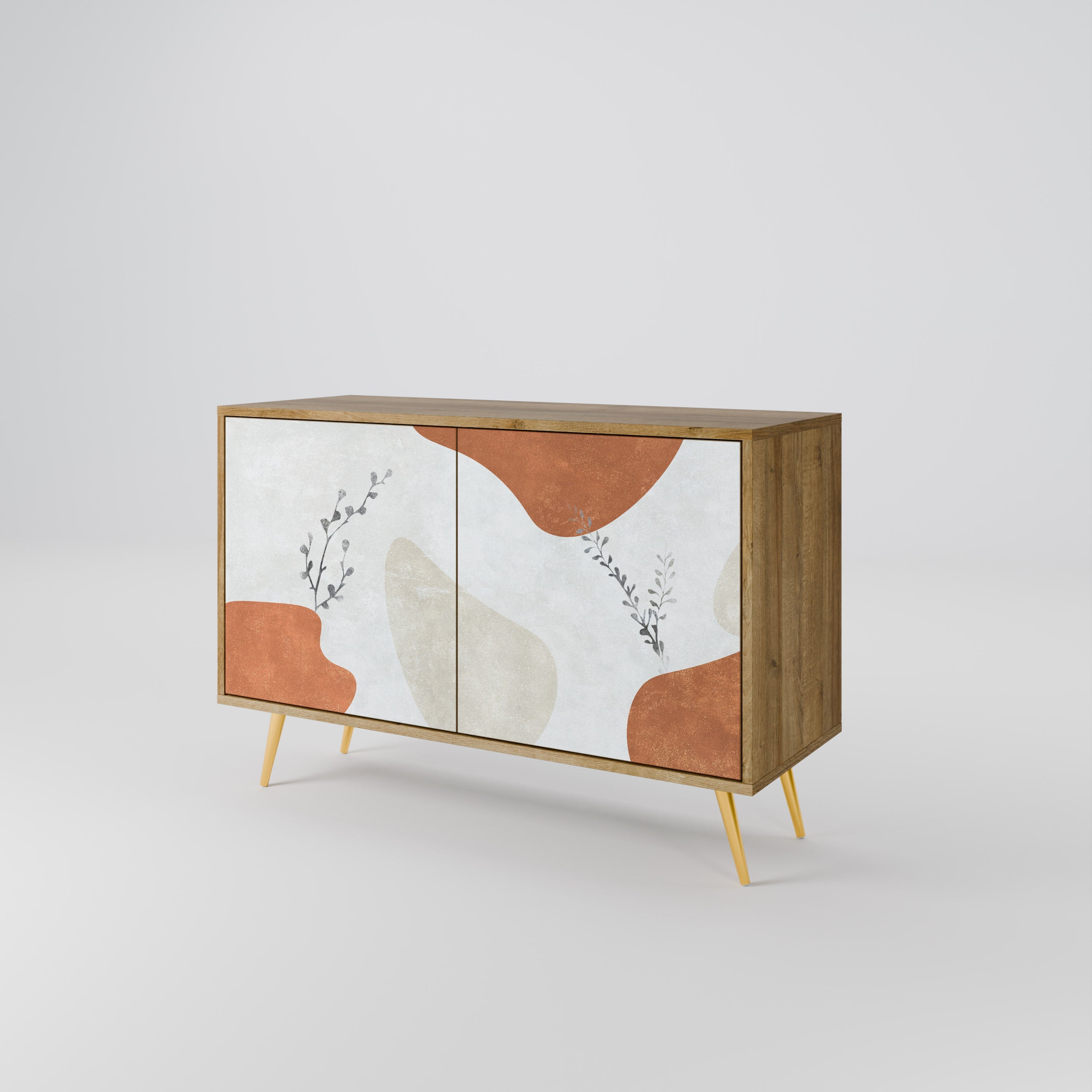 TRANQUIL TWIG Sideboard mit 2 Türen in Eichenoptik