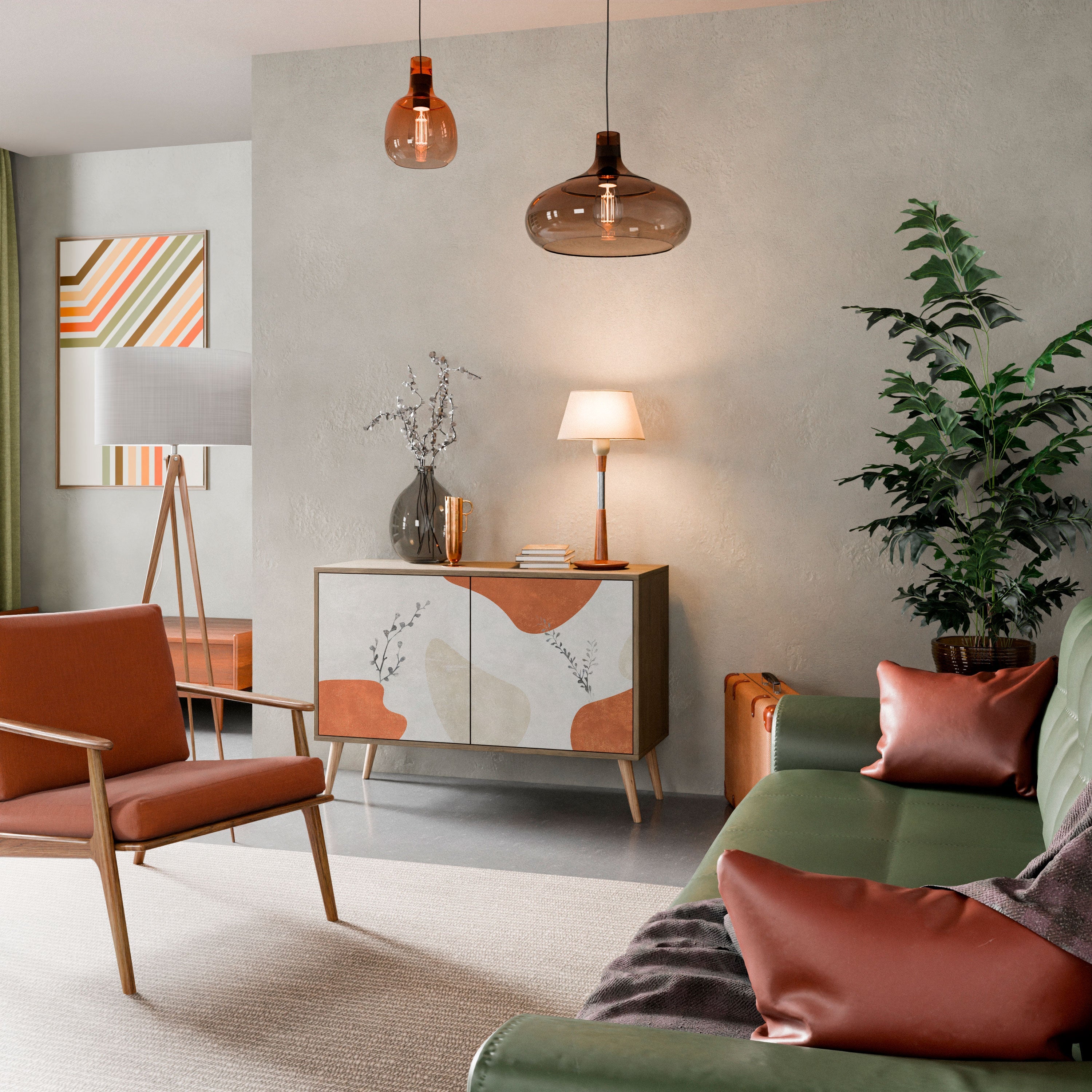 TRANQUIL TWIG Sideboard mit 2 Türen in Eichenoptik