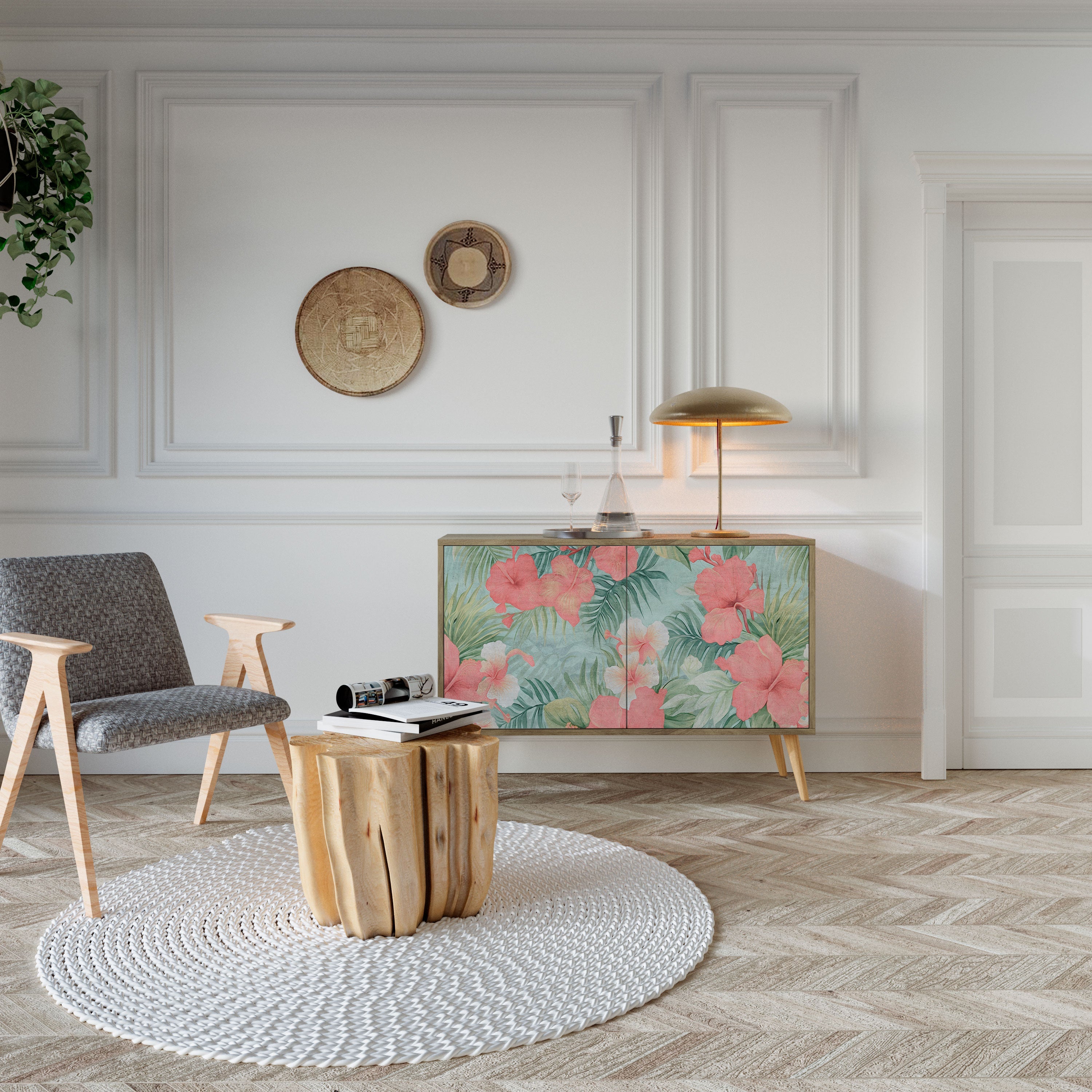 HAWAIIAN SPIRIT Sideboard mit 2 Türen in Eichenoptik
