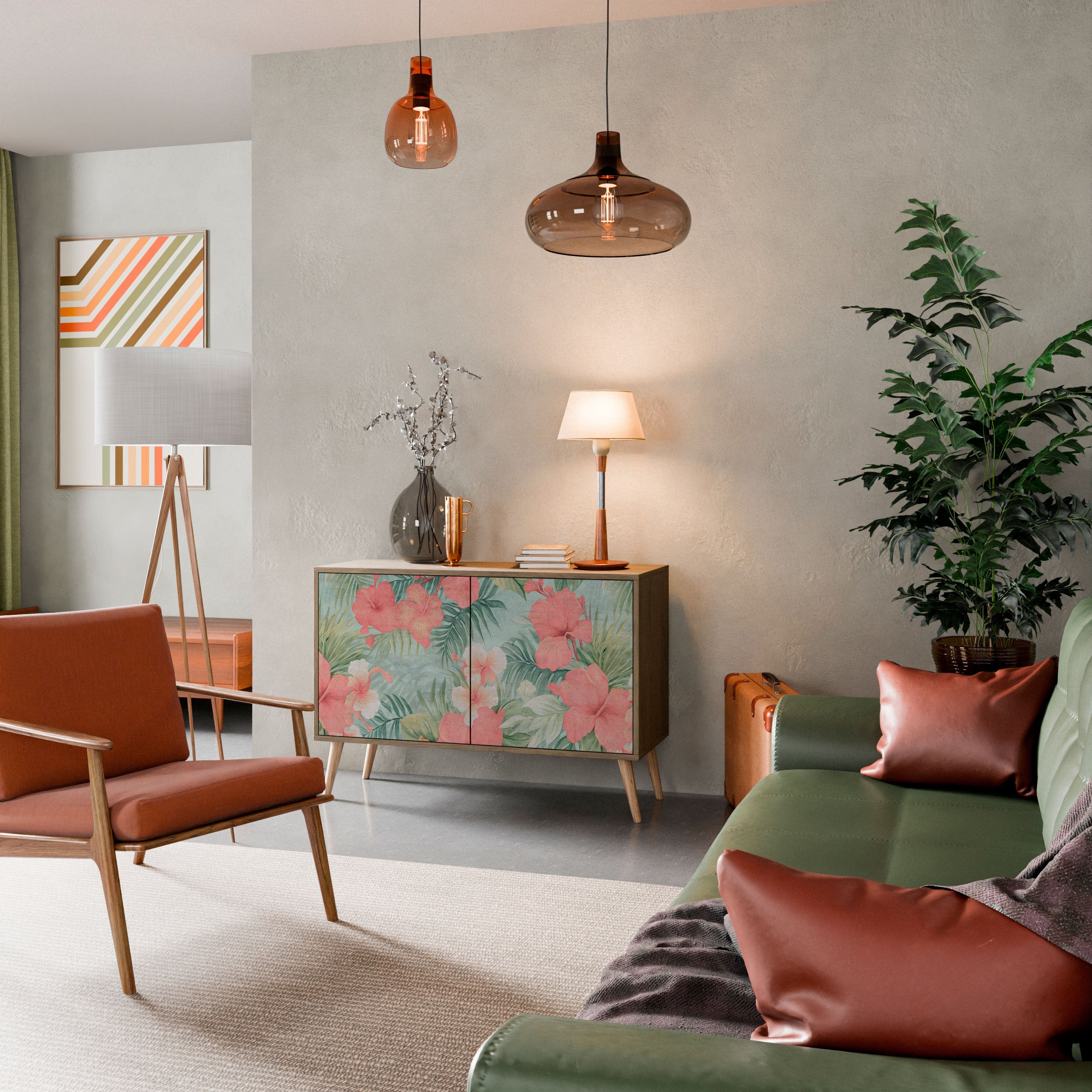 HAWAIIAN SPIRIT Sideboard mit 2 Türen in Eichenoptik