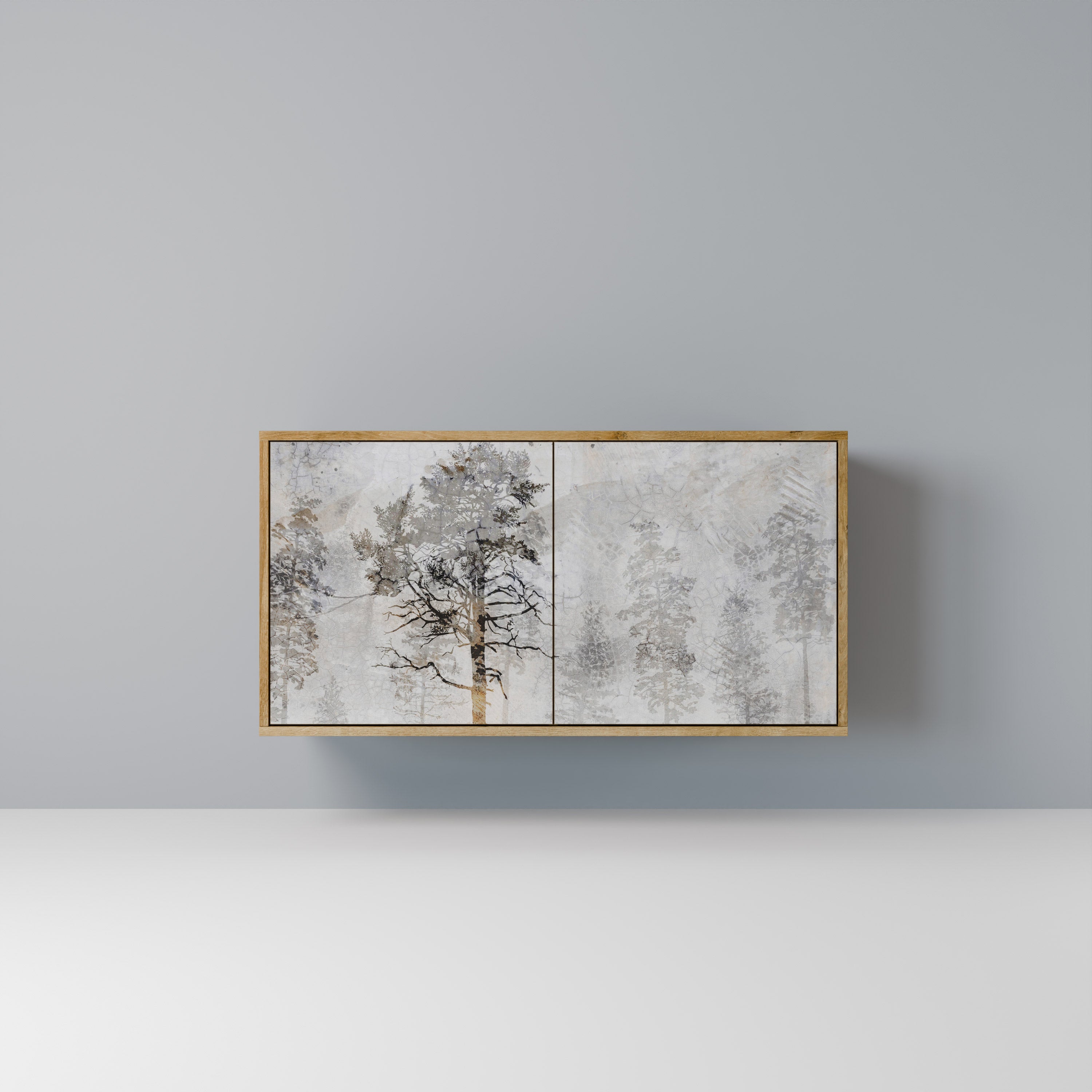 FADE IN THE TREES Sideboard mit 2 Türen in Eichenoptik