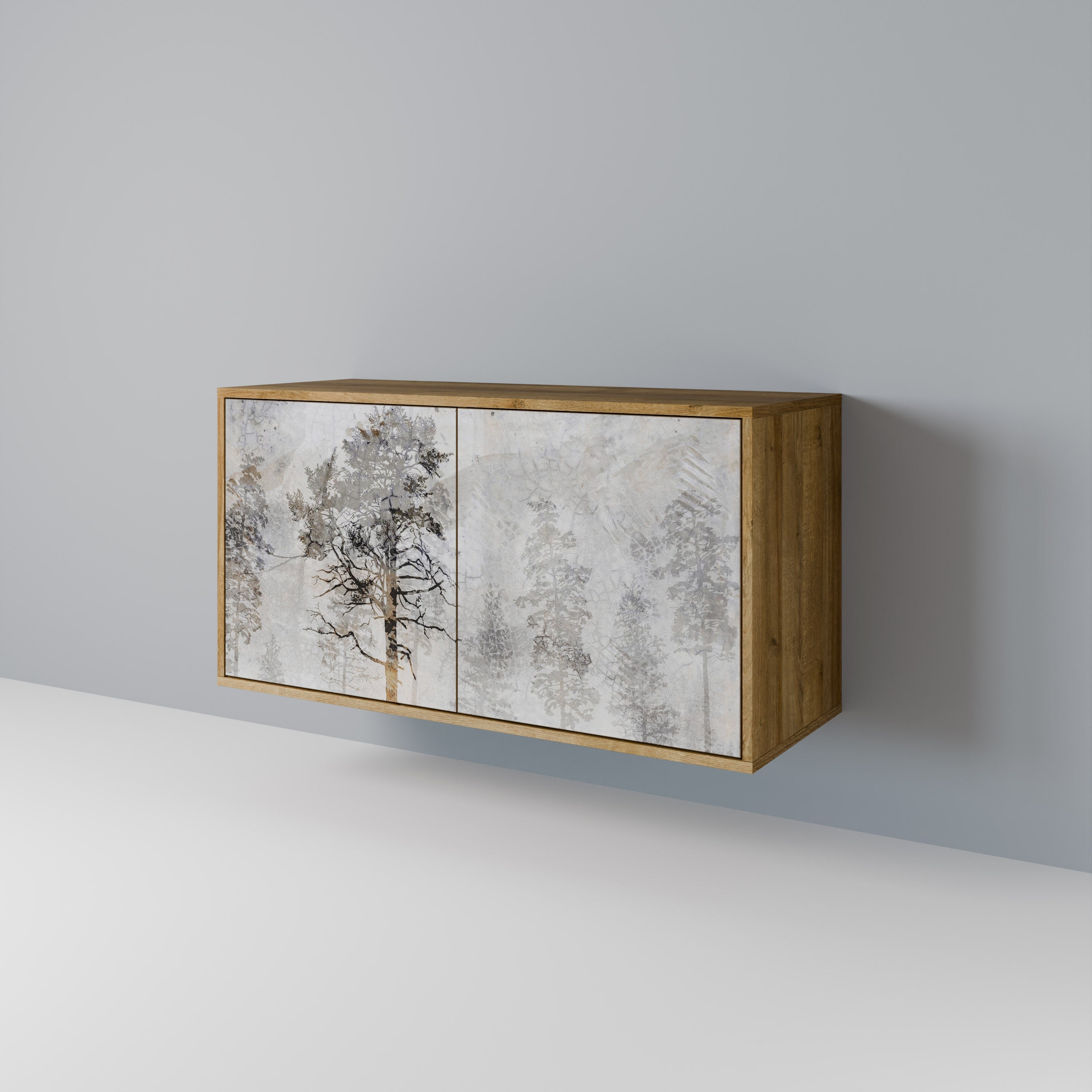FADE IN THE TREES Sideboard mit 2 Türen in Eichenoptik