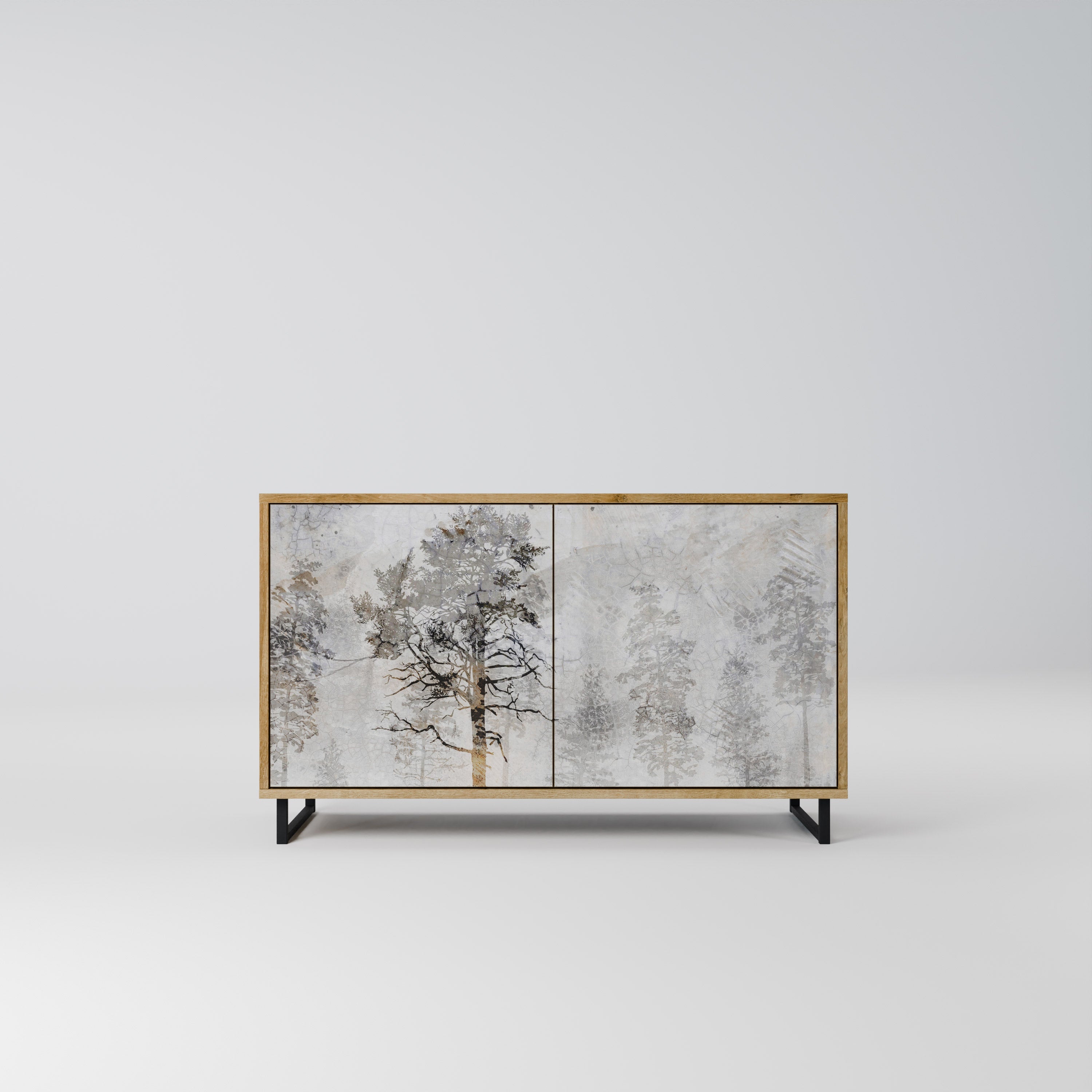 FADE IN THE TREES Sideboard mit 2 Türen in Eichenoptik