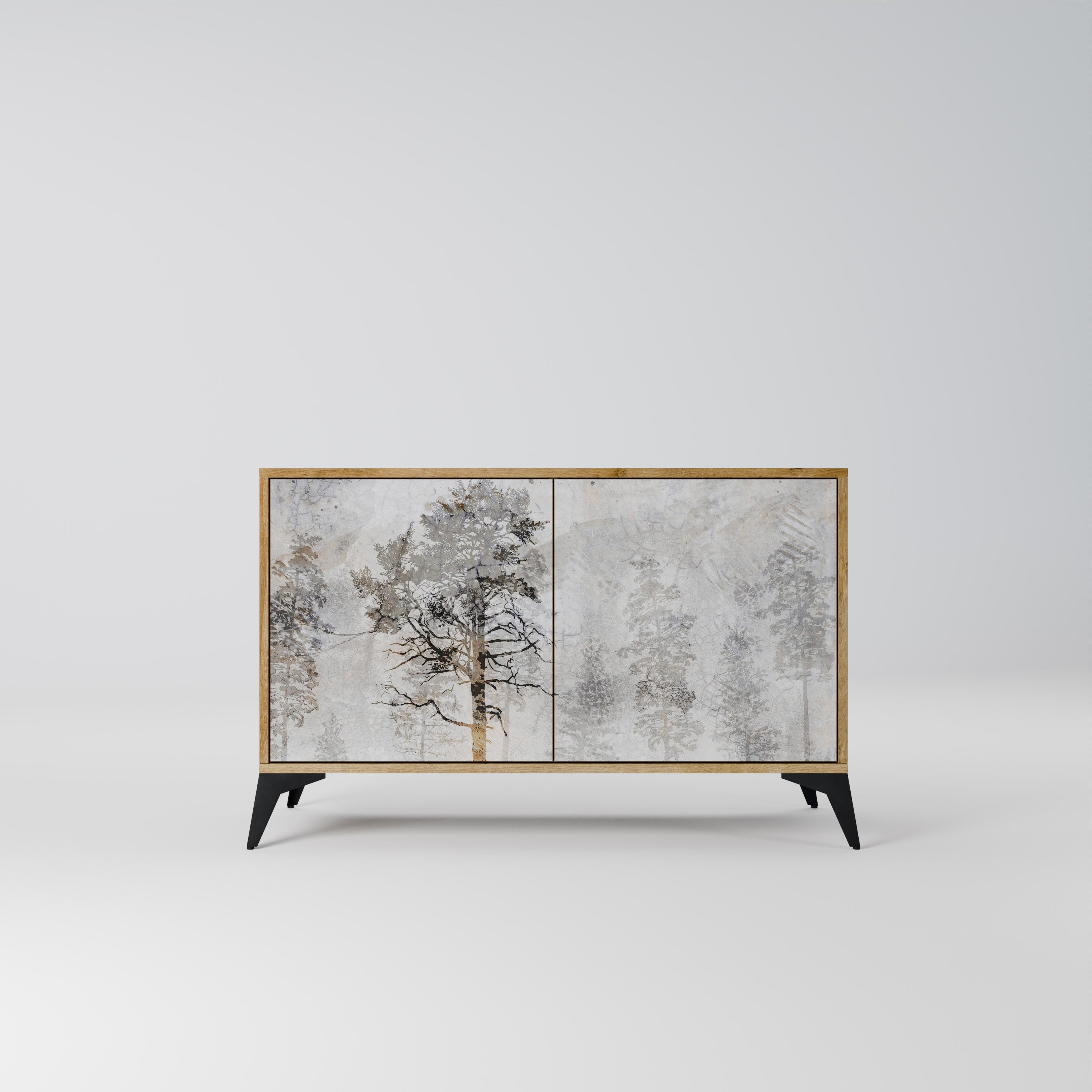 FADE IN THE TREES Sideboard mit 2 Türen in Eichenoptik