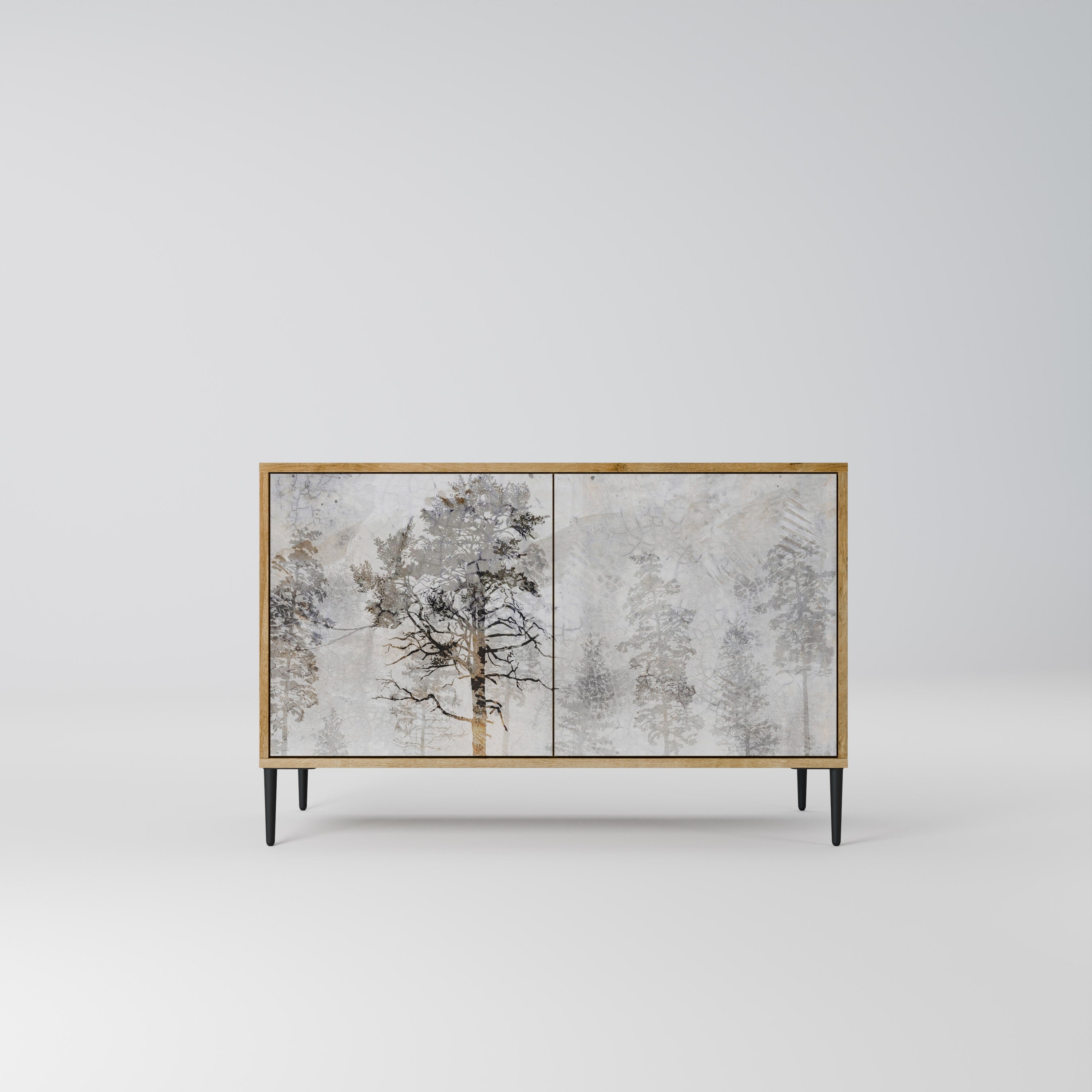 FADE IN THE TREES Sideboard mit 2 Türen in Eichenoptik
