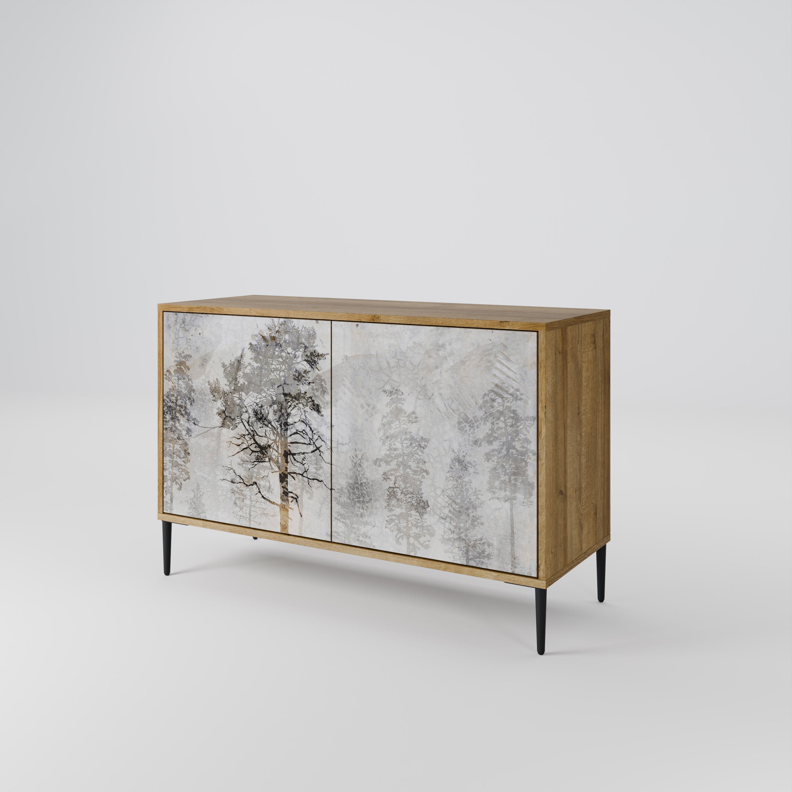 FADE IN THE TREES Sideboard mit 2 Türen in Eichenoptik