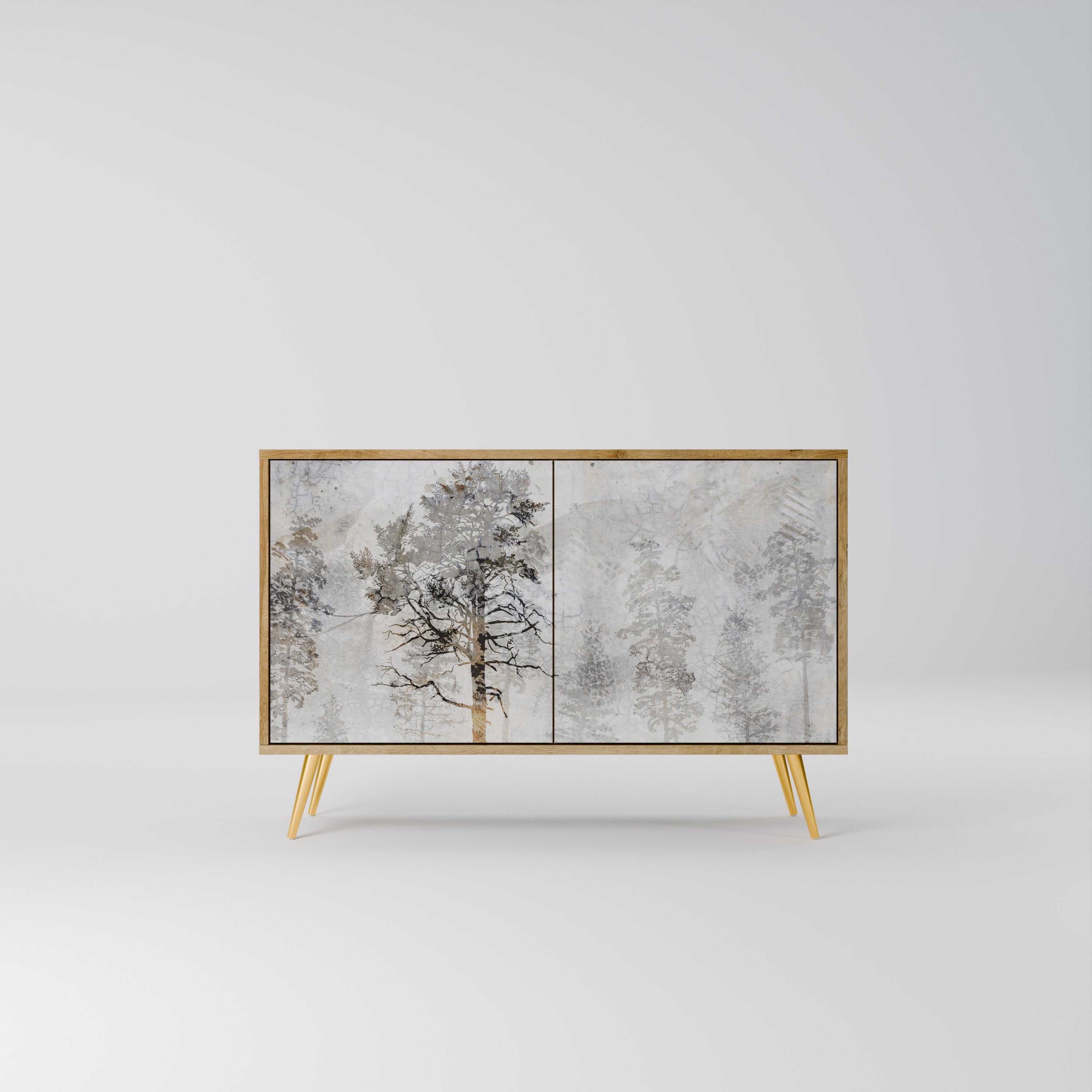 FADE IN THE TREES Sideboard mit 2 Türen in Eichenoptik