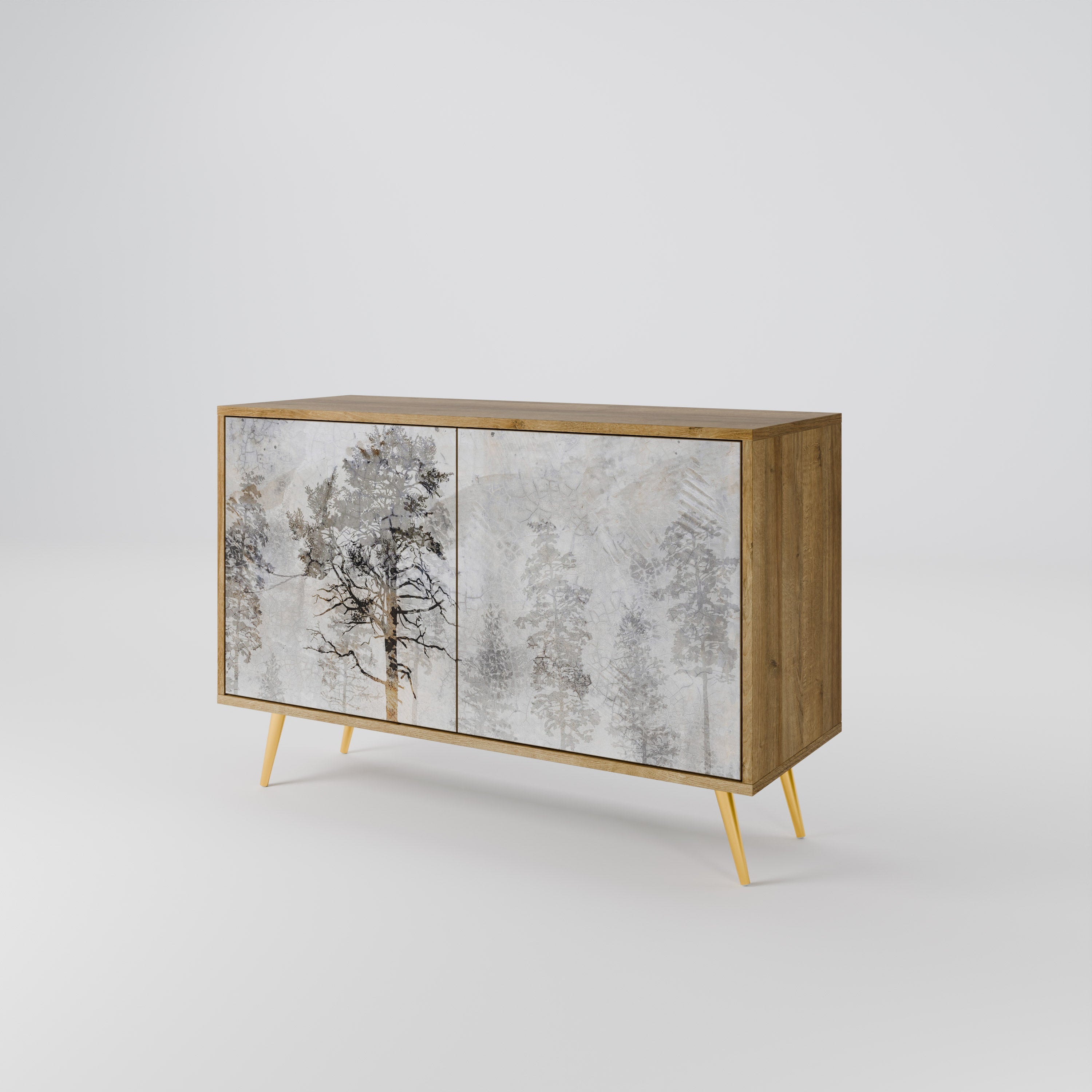 FADE IN THE TREES Sideboard mit 2 Türen in Eichenoptik