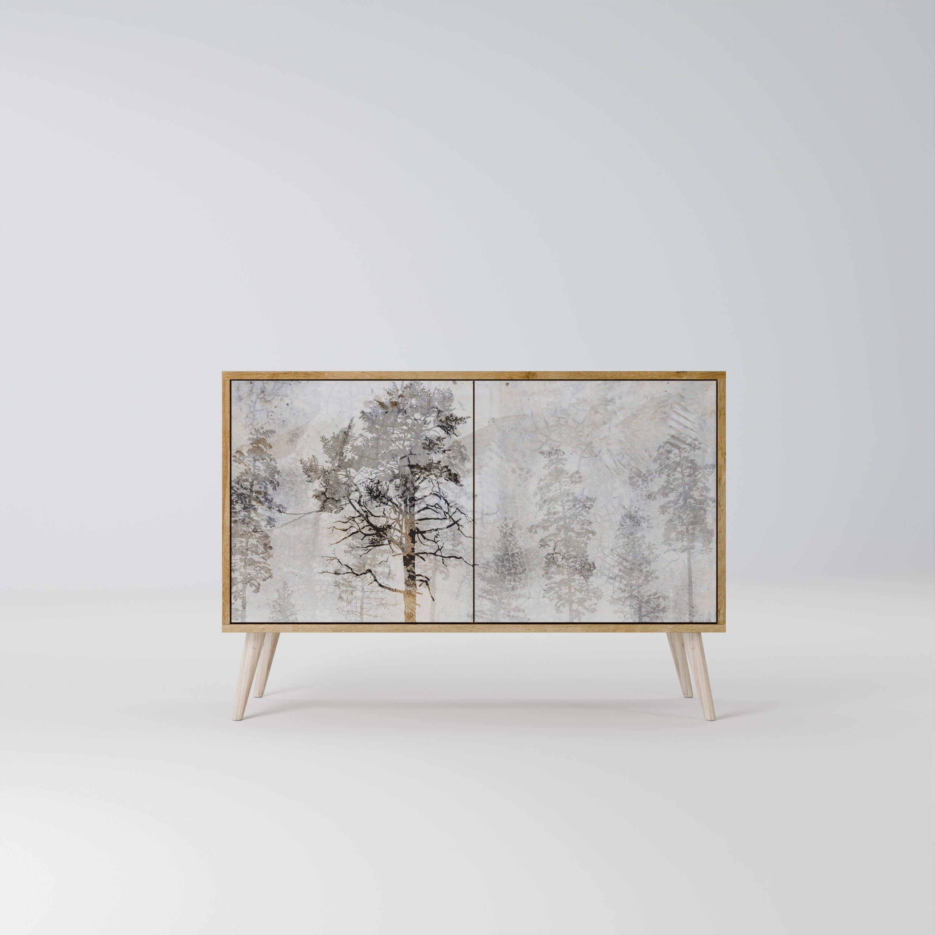 FADE IN THE TREES Sideboard mit 2 Türen in Eichenoptik