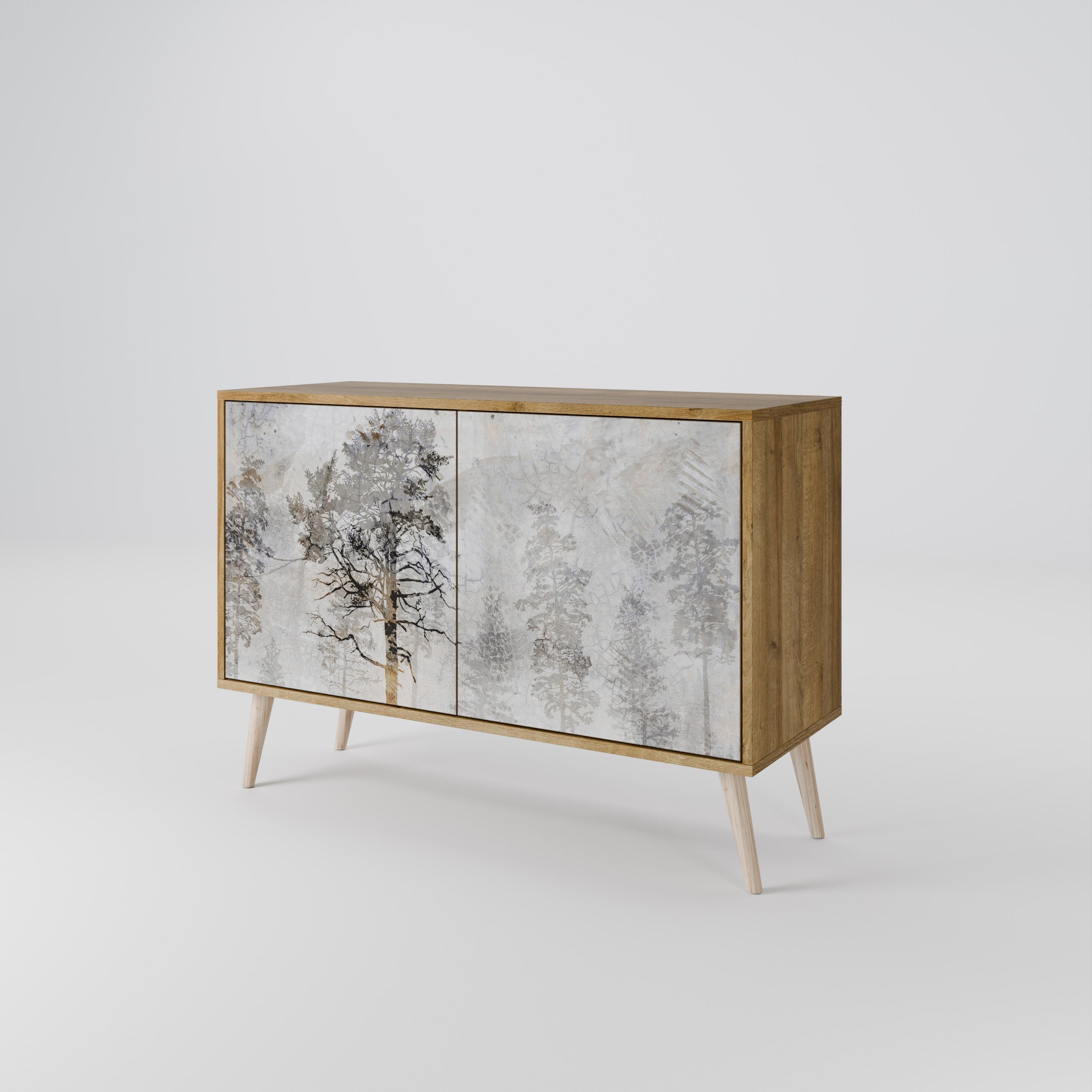 FADE IN THE TREES Sideboard mit 2 Türen in Eichenoptik