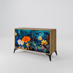 MIDNIGHT BLOSSOM Sideboard mit 2 Türen in Eiche-Optik