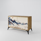 JAPANESE LANDSCAPE Sideboard mit 2 Türen in Eiche-Optik