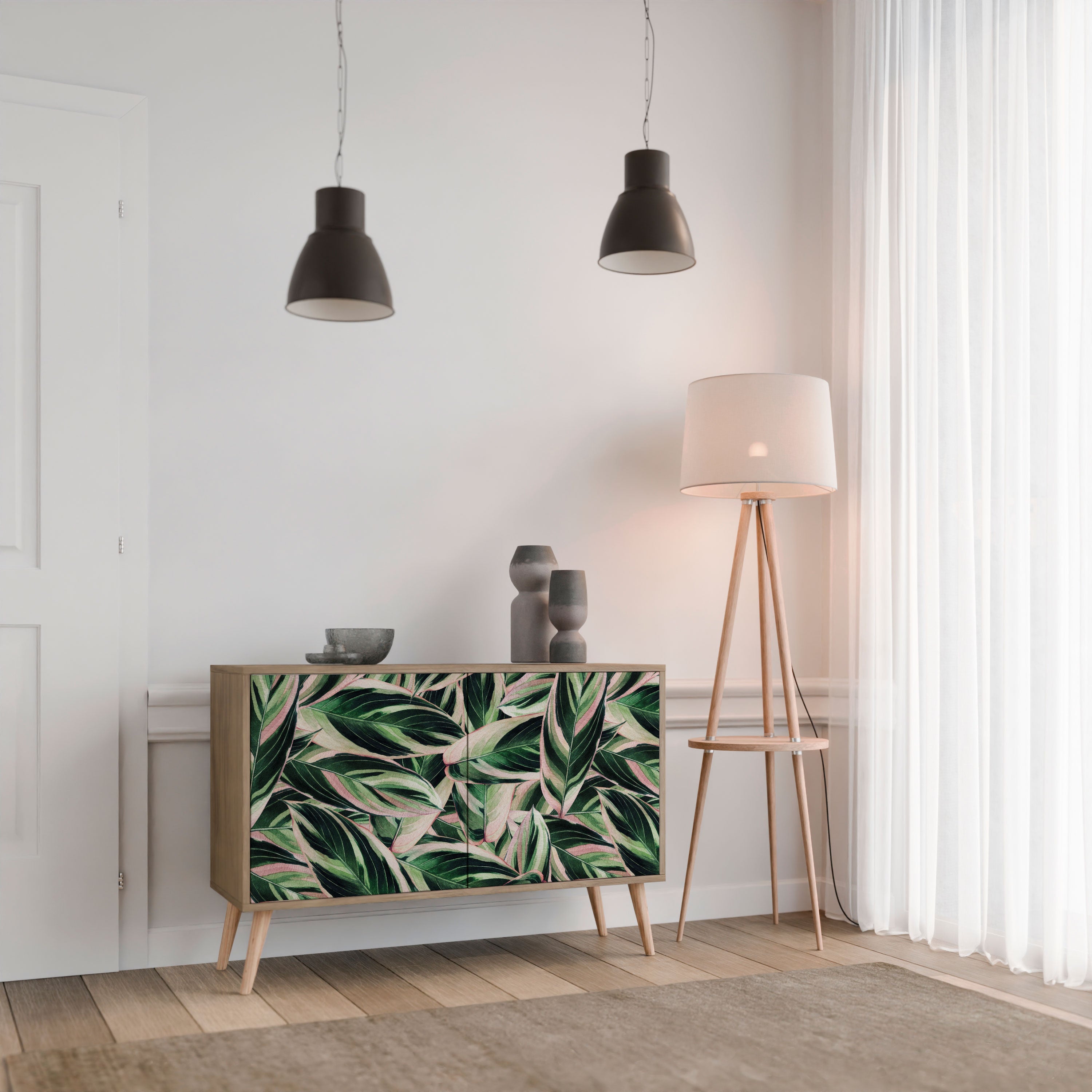 EERIE STROMANTHE Sideboard mit 2 Türen in Eichenoptik