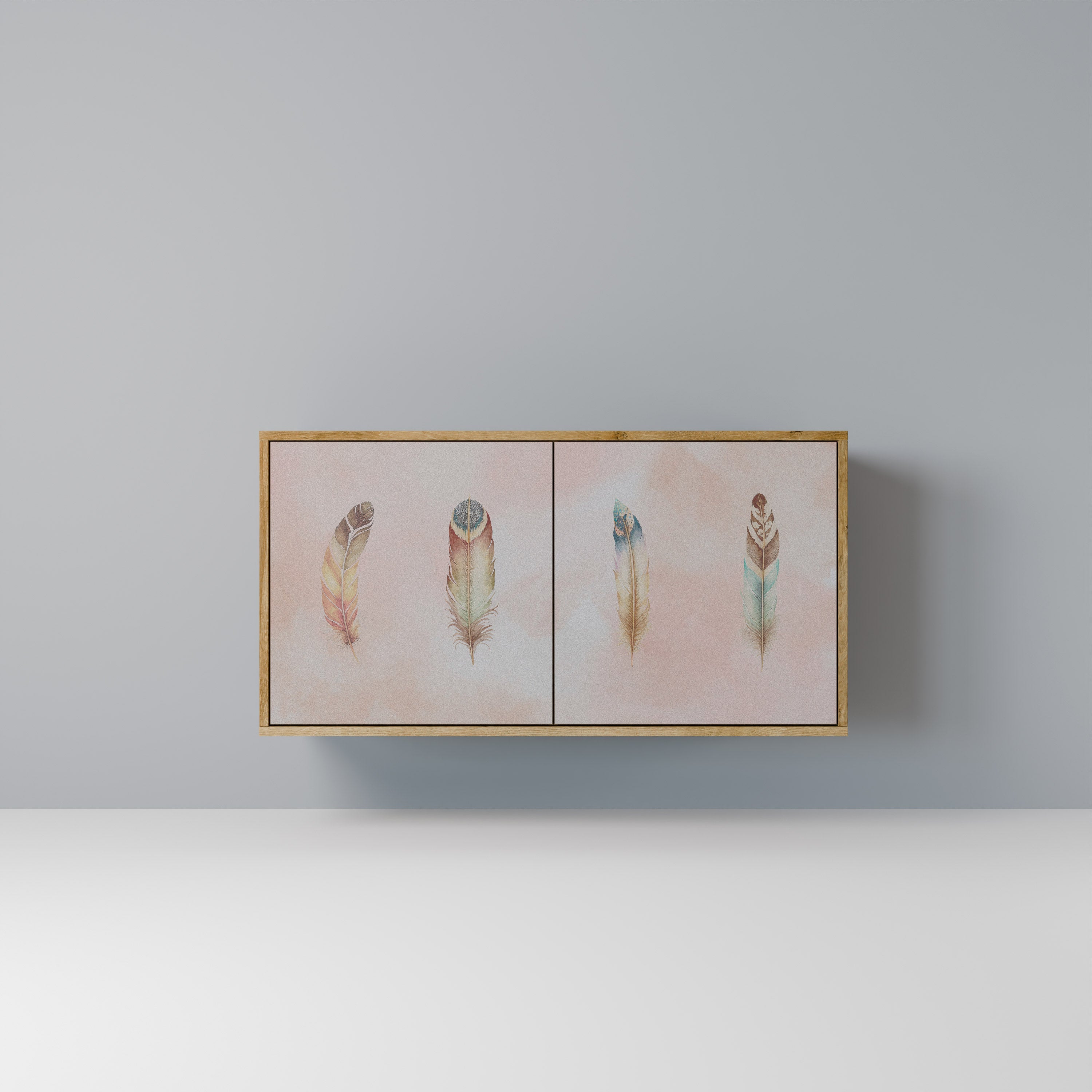 THE DELIQUESCE Sideboard mit 2 Türen in Eichenoptik