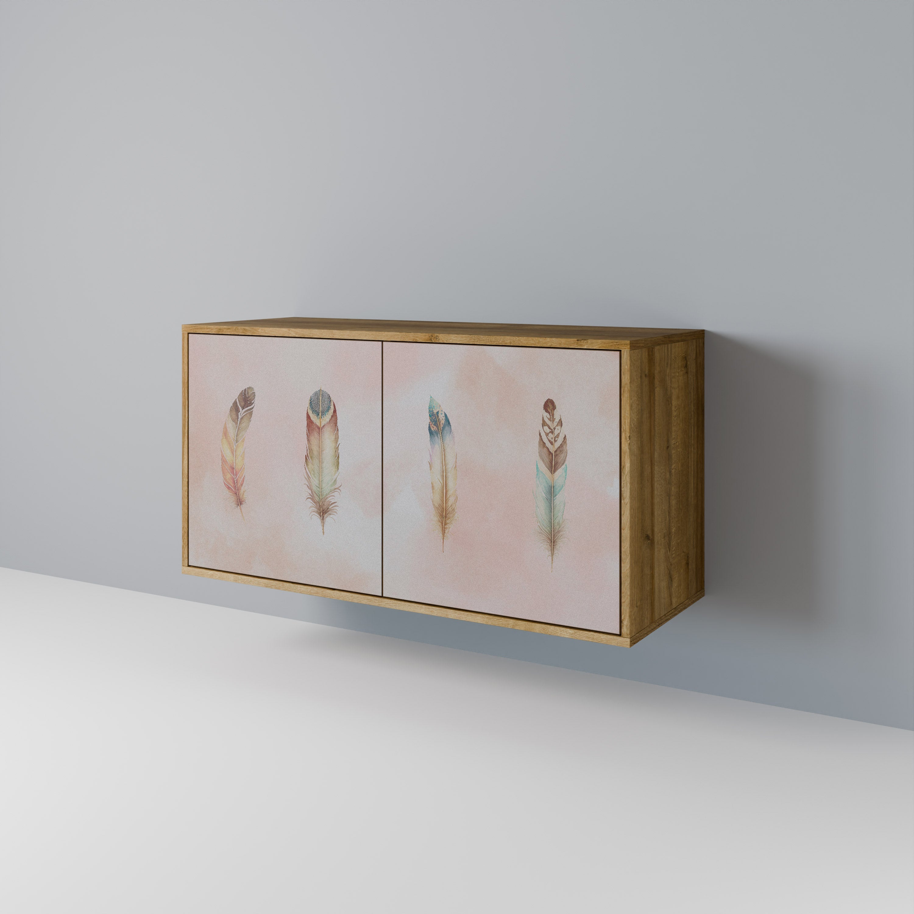 THE DELIQUESCE Sideboard mit 2 Türen in Eichenoptik