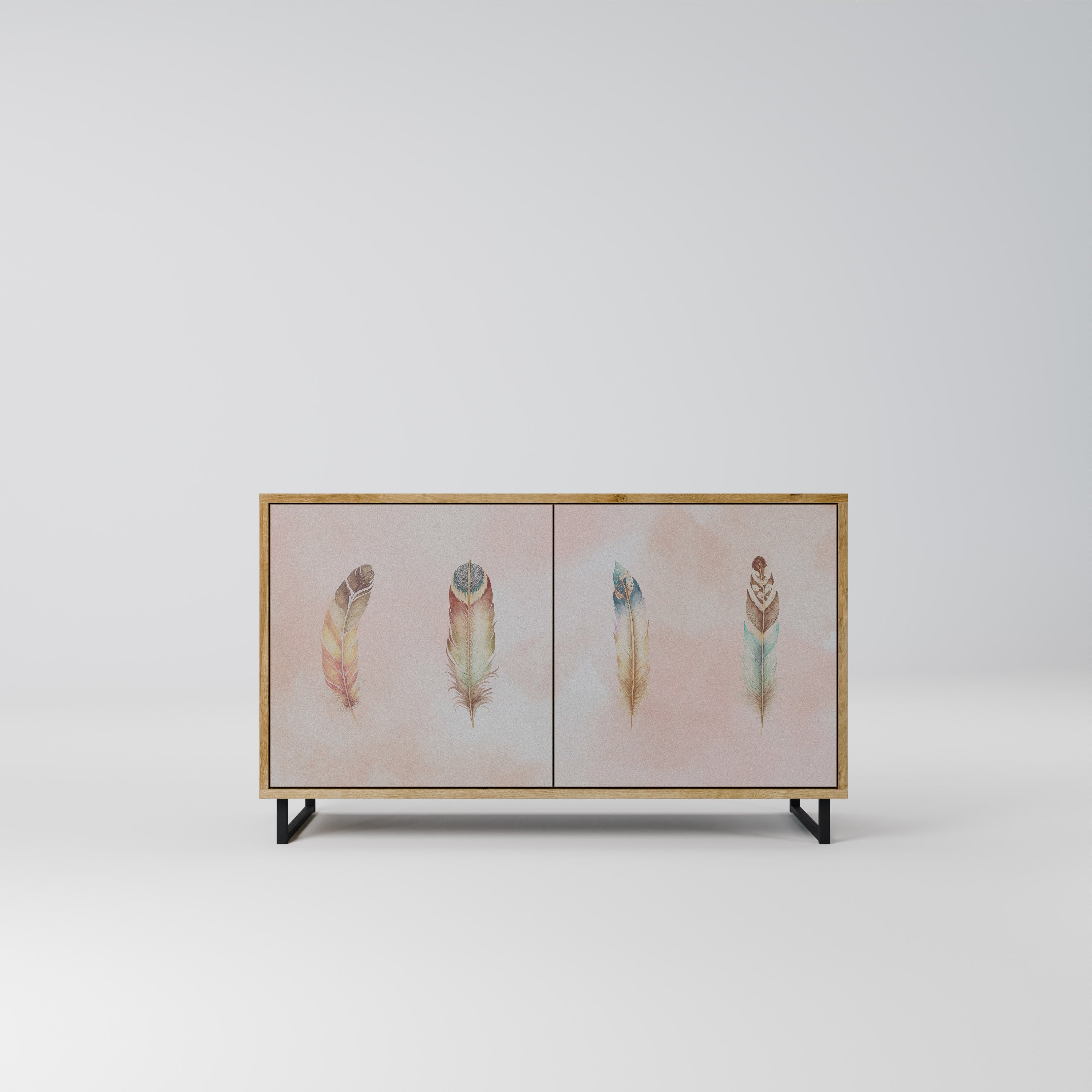 THE DELIQUESCE Sideboard mit 2 Türen in Eichenoptik
